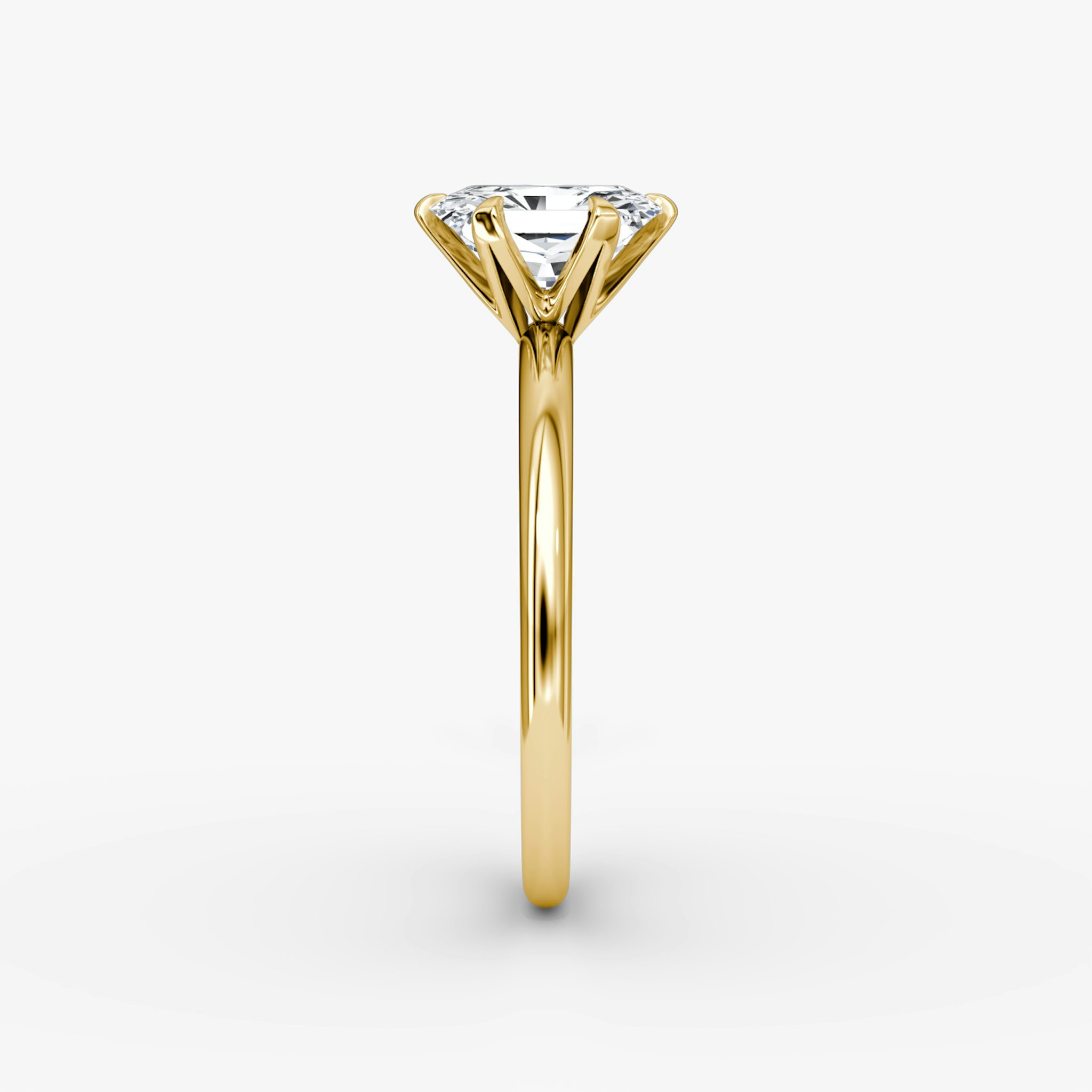 The V | Radiant | 18k | Yellow Gold | bandAccent: Plain | diamondOrientation: vertical | caratWeight: other