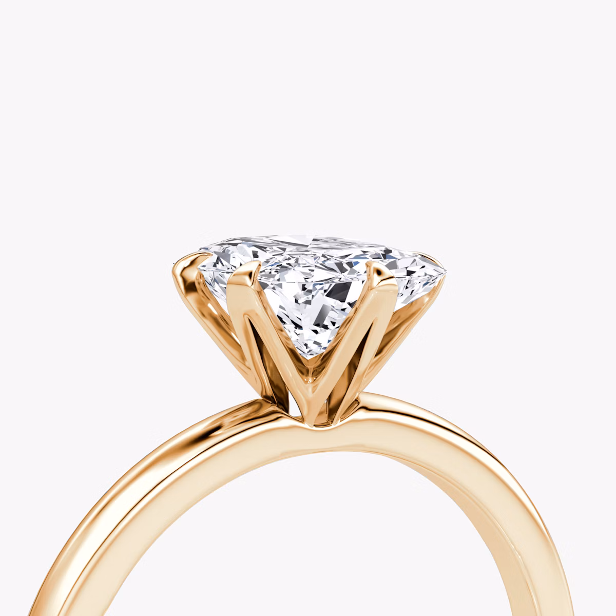 The V | Radiant | 14k | Rose Gold | bandAccent: Plain | diamondOrientation: vertical | caratWeight: other