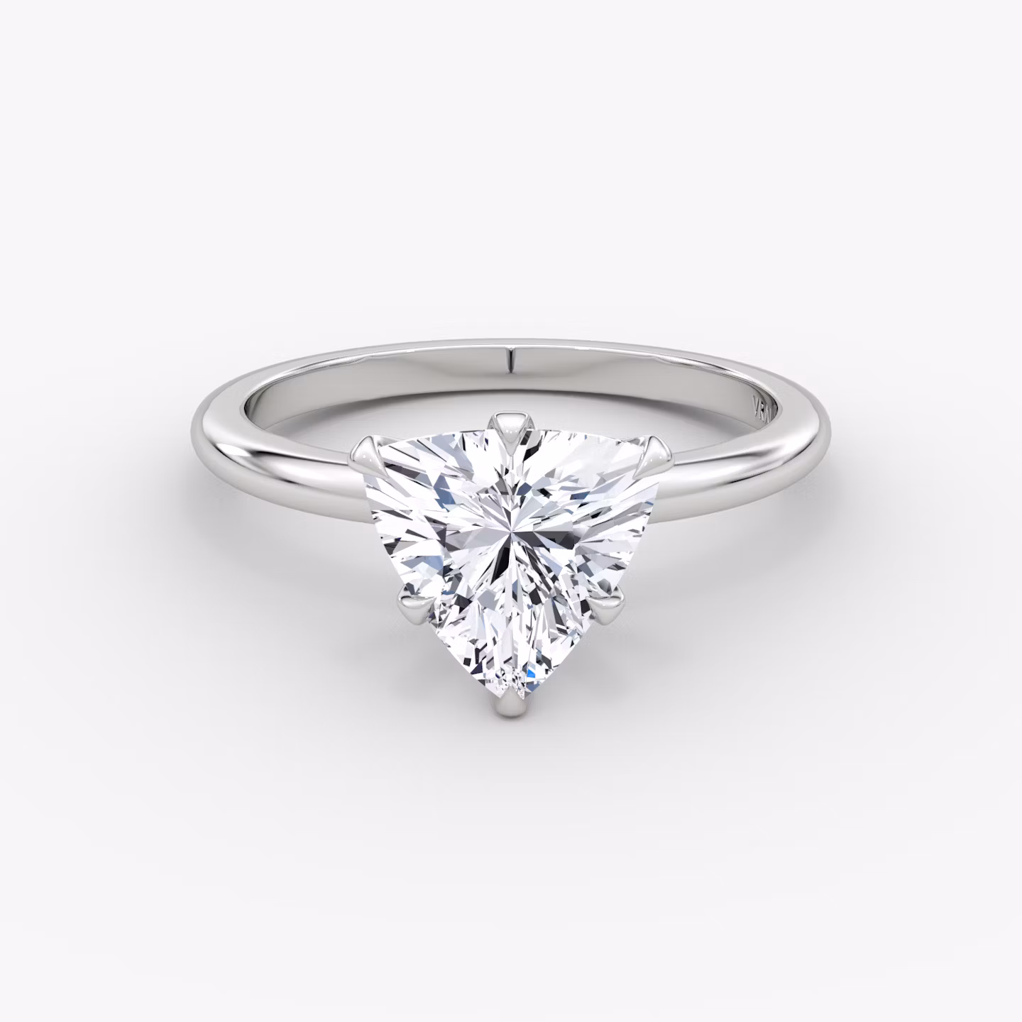 The V | Trillion | Platinum | bandAccent: Plain | diamondOrientation: vertical | caratWeight: other