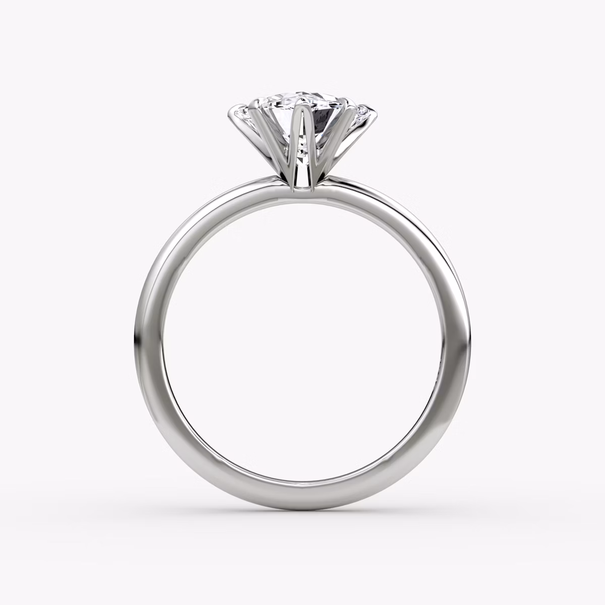 The V | Trillion | Platinum | bandAccent: Plain | diamondOrientation: vertical | caratWeight: other