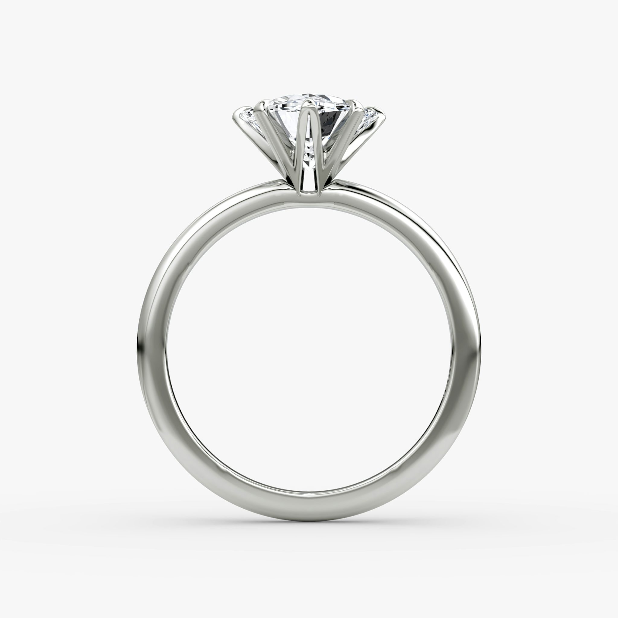 The V | Trillion | 18k | White Gold | bandAccent: Plain | diamondOrientation: vertical | caratWeight: other