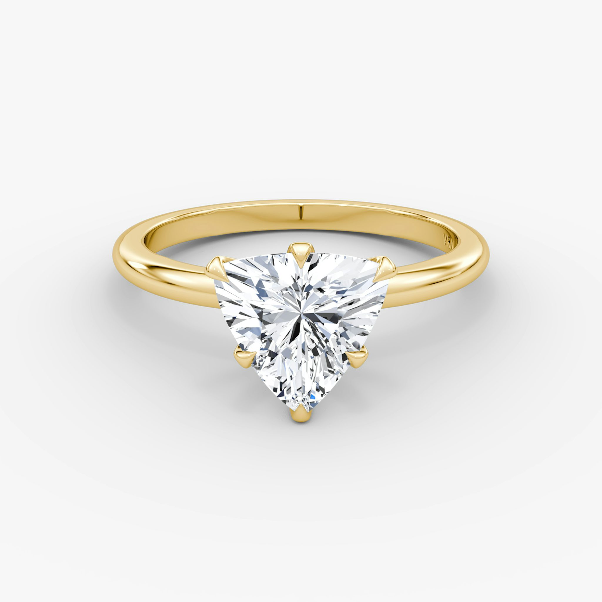 The V | Trillion | 18k | Yellow Gold | bandAccent: Plain | diamondOrientation: vertical | caratWeight: other