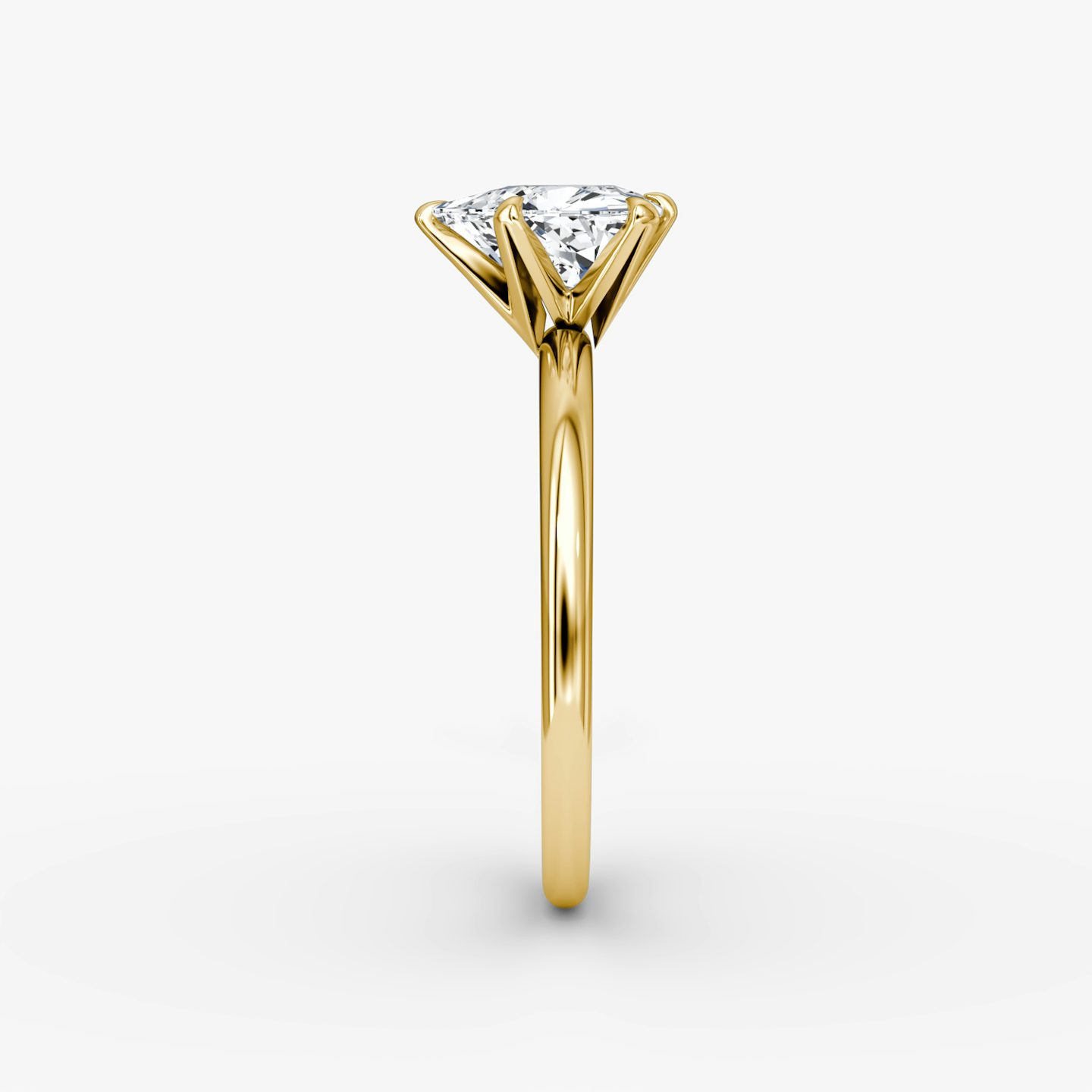 The V | Trillion | 18k | Yellow Gold | bandAccent: Plain | diamondOrientation: vertical | caratWeight: other