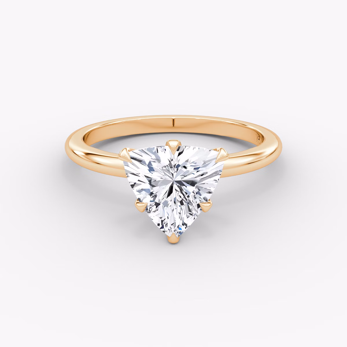 The V | Trillion | 14k | Rose Gold | bandAccent: Plain | diamondOrientation: vertical | caratWeight: other