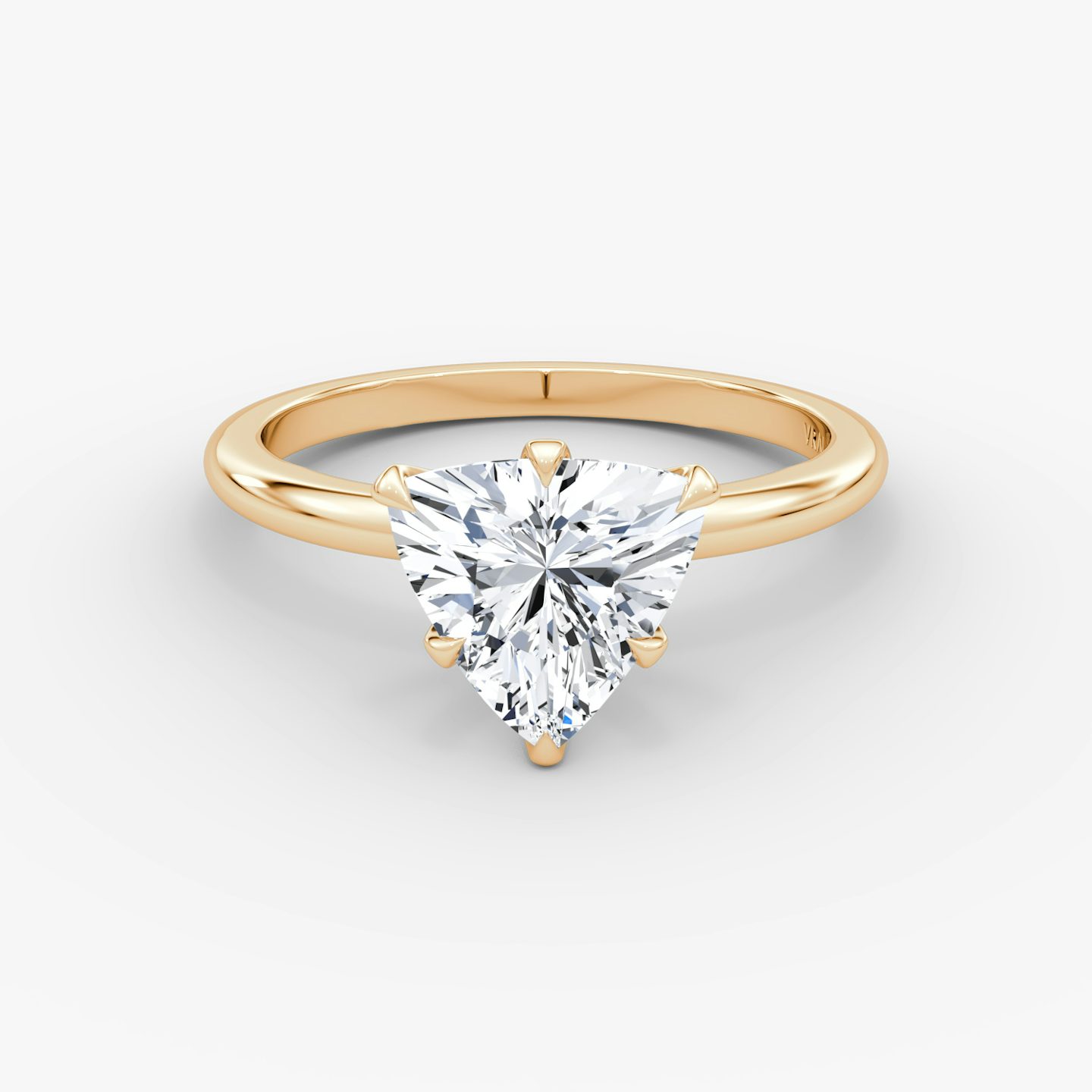 The V | Trillion | 14k | Rose Gold | bandAccent: Plain | diamondOrientation: vertical | caratWeight: other