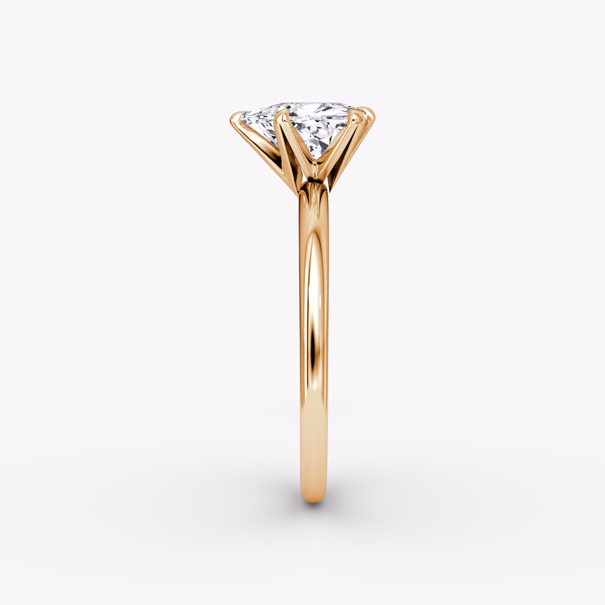 The V | Trillion | 14k | Rose Gold | bandAccent: Plain | diamondOrientation: vertical | caratWeight: other
