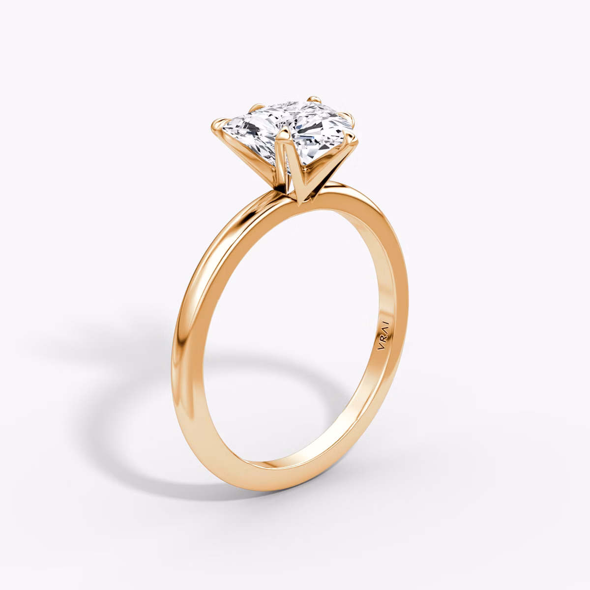 The V | Trillion | 14k | Rose Gold | bandAccent: Plain | diamondOrientation: vertical | caratWeight: other