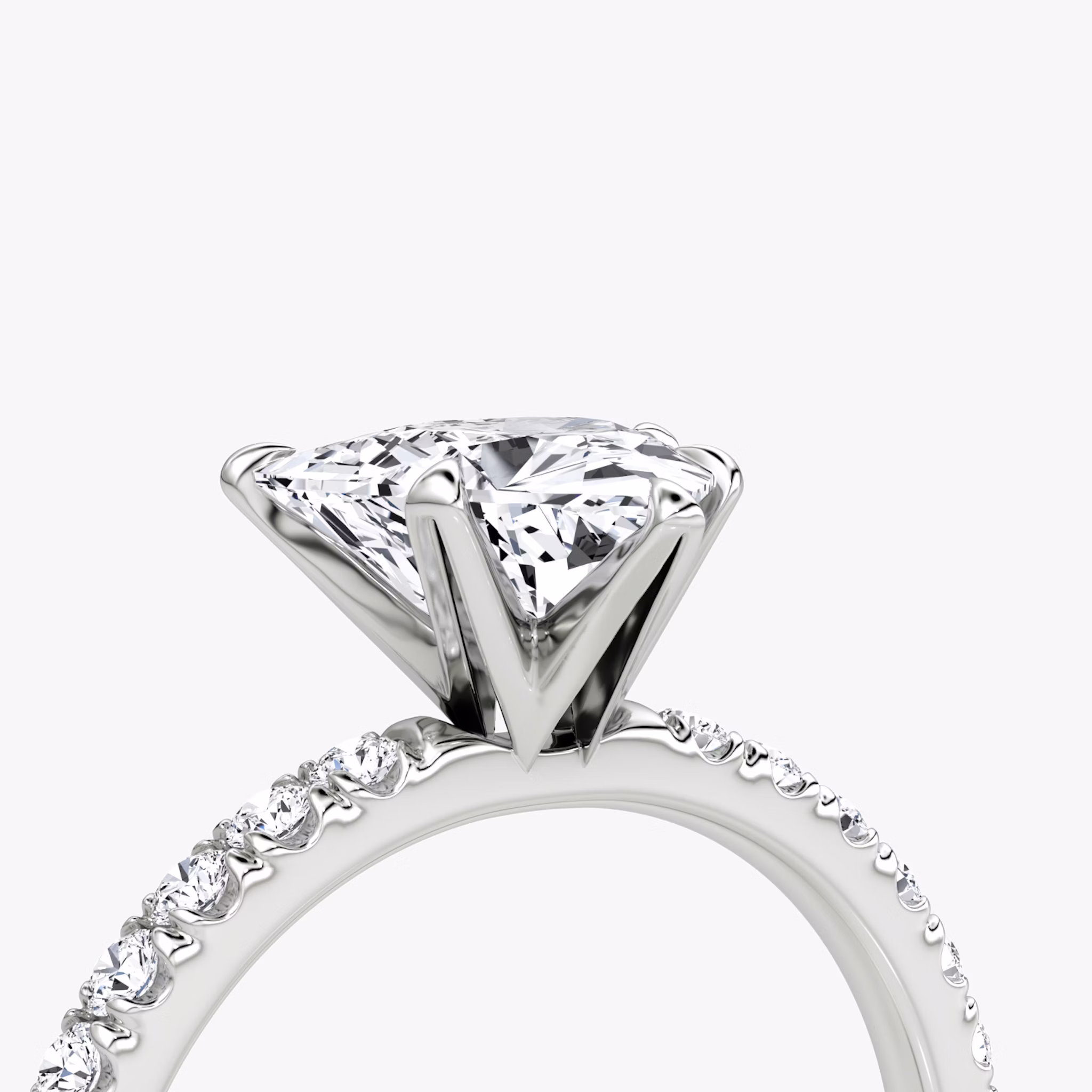 The V | Trillion | Platinum | bandAccent: Pavé | diamondOrientation: vertical | caratWeight: other