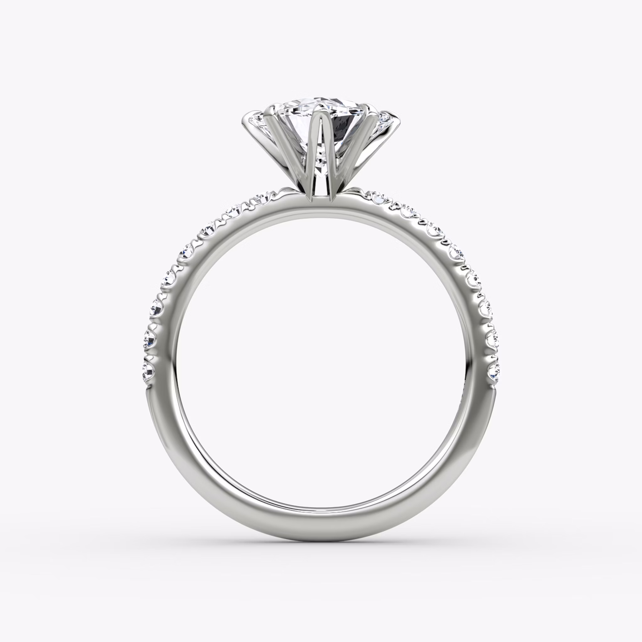 The V | Trillion | Platinum | bandAccent: Pavé | diamondOrientation: vertical | caratWeight: other
