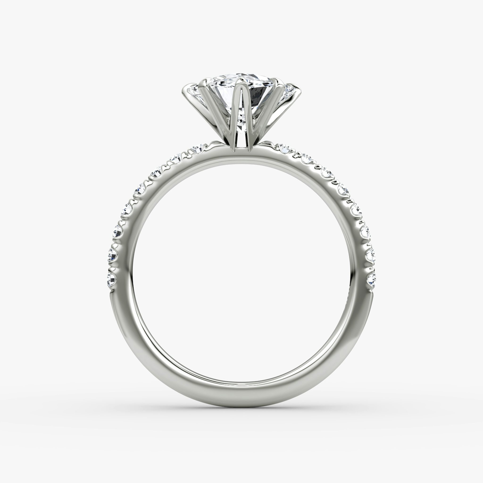 The V | Trillion | Platinum | bandAccent: Pavé | diamondOrientation: vertical | caratWeight: other