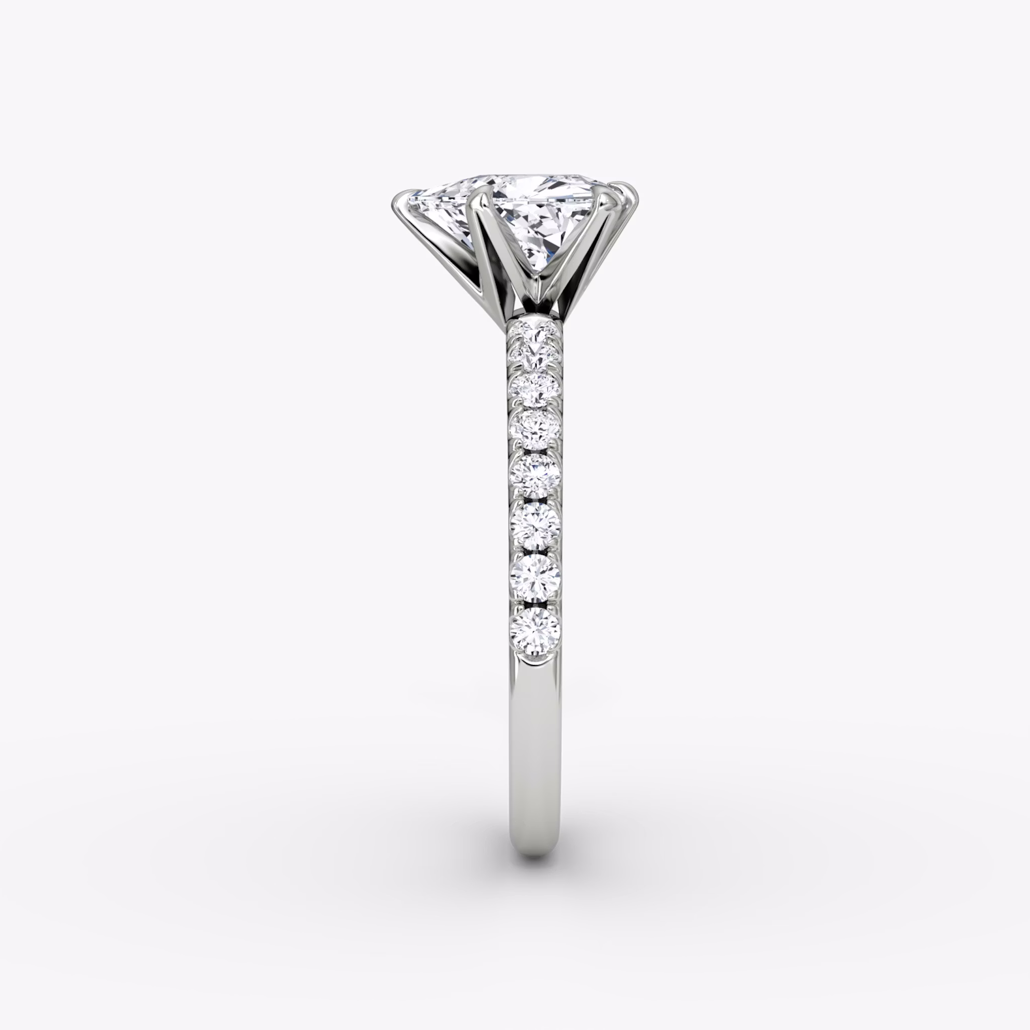 The V | Trillion | Platinum | bandAccent: Pavé | diamondOrientation: vertical | caratWeight: other