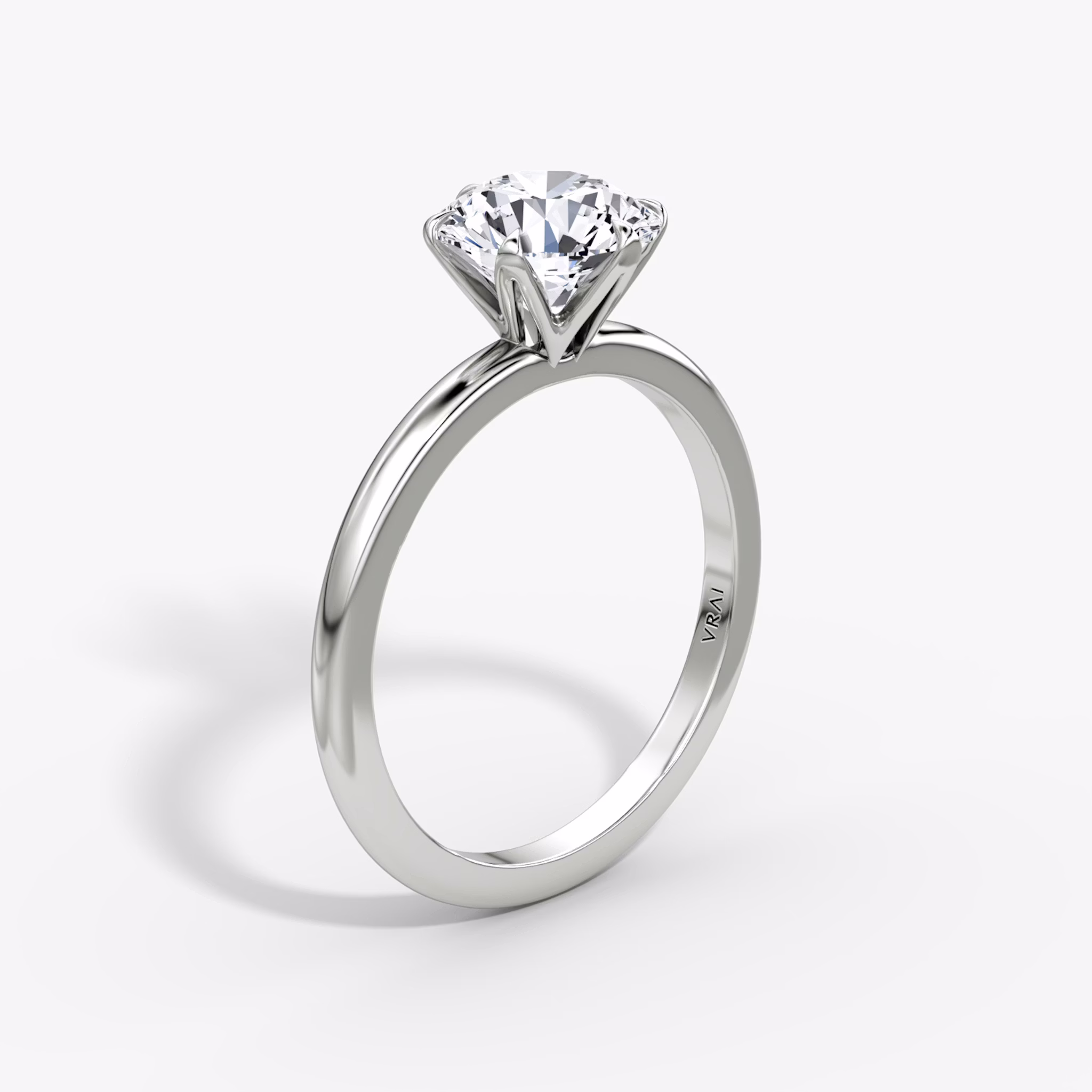 V | Rund | 18k | Weißgold | bandAccent: Ohne Pavé-Besatz | caratWeight: 1.0ct | diamondOrientation: vertical