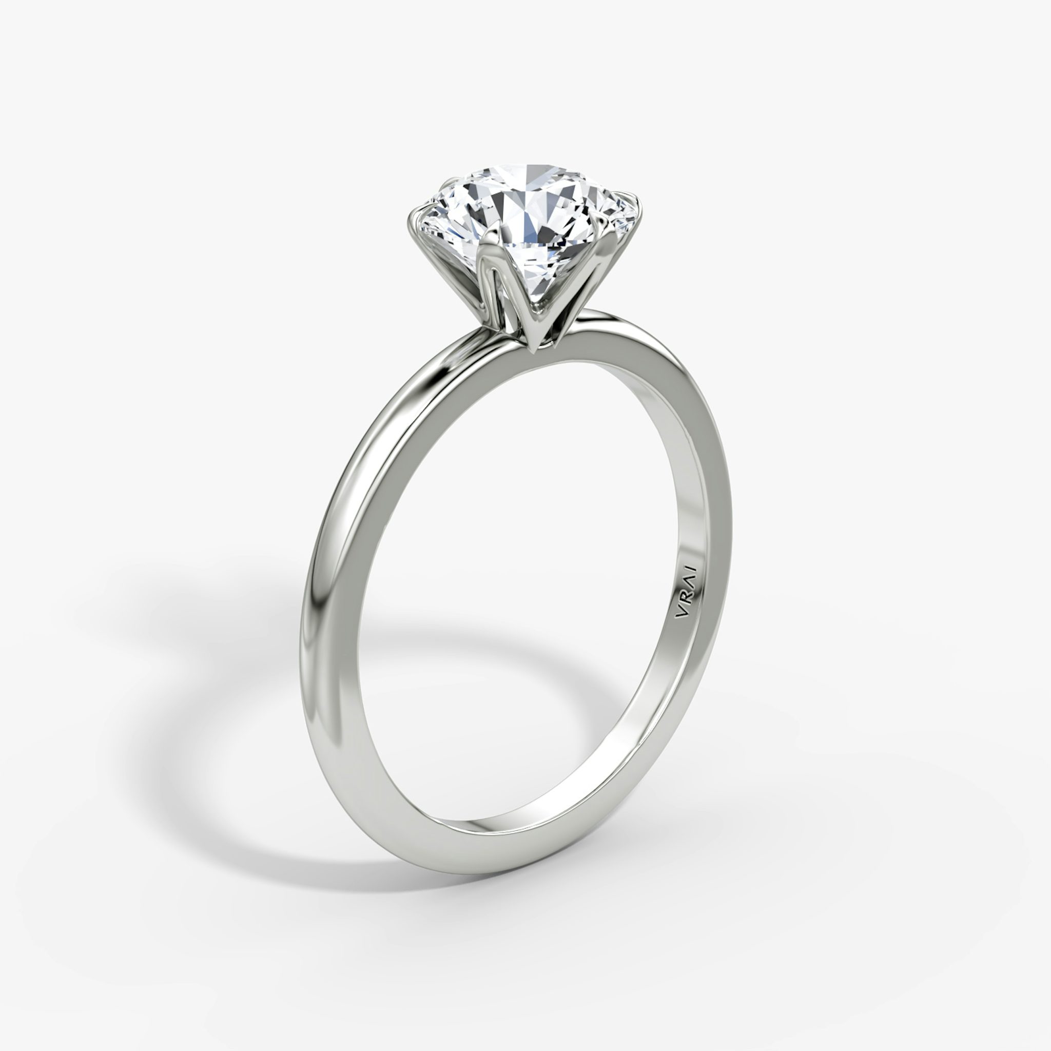V | Rund | 18k | Weißgold | bandAccent: Ohne Pavé-Besatz | caratWeight: 1.0ct | diamondOrientation: vertical