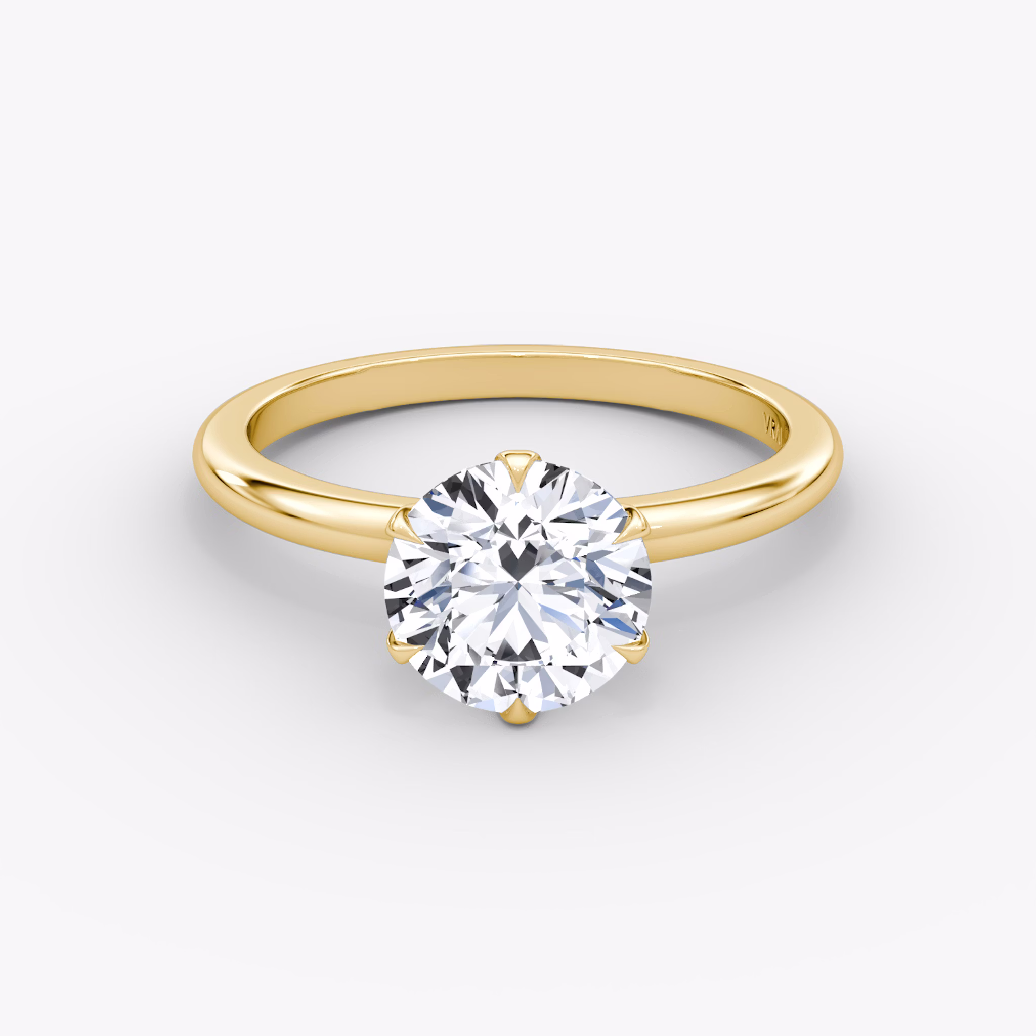 V | Rund | 18k | Gelbgold | bandAccent: Ohne Pavé-Besatz | caratWeight: 1.0ct | diamondOrientation: vertical