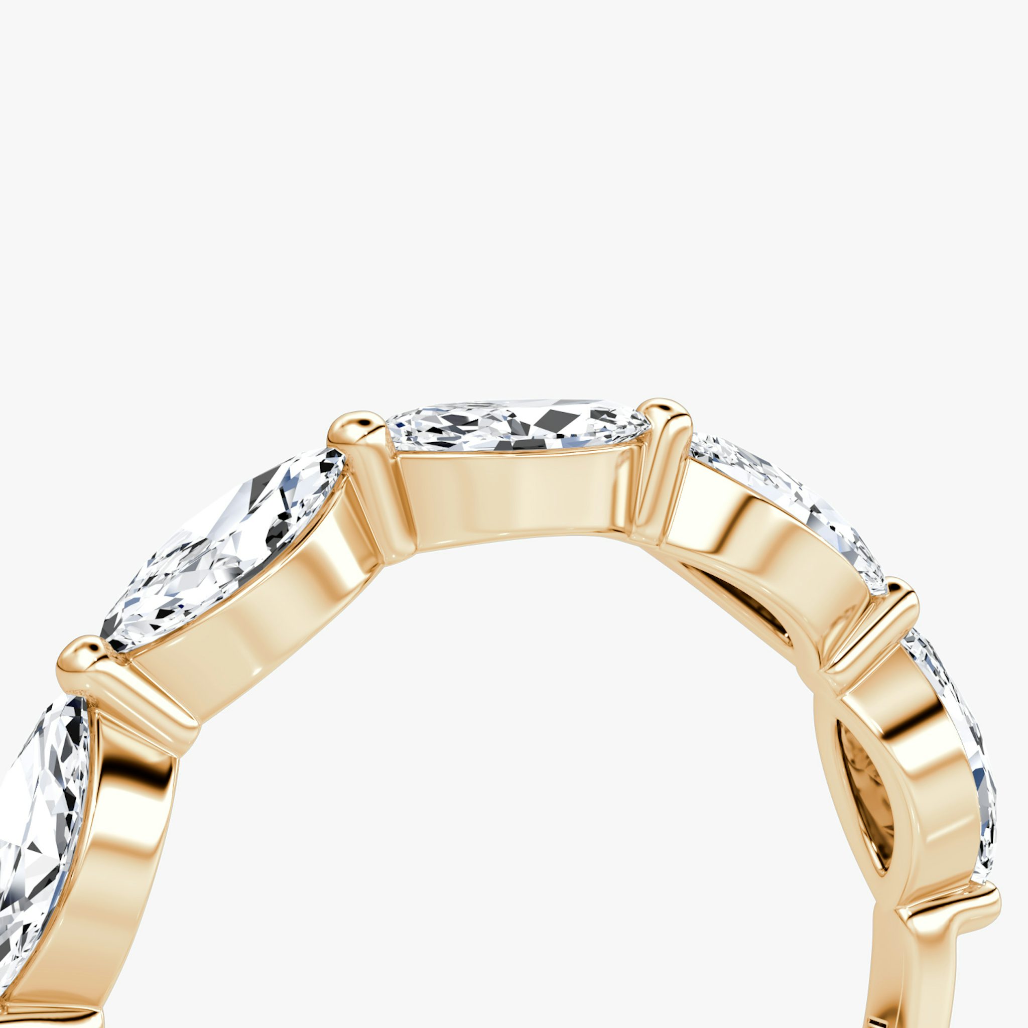 The Single Shared Prong Marquise Band | Marquise | 14k | Rose Gold