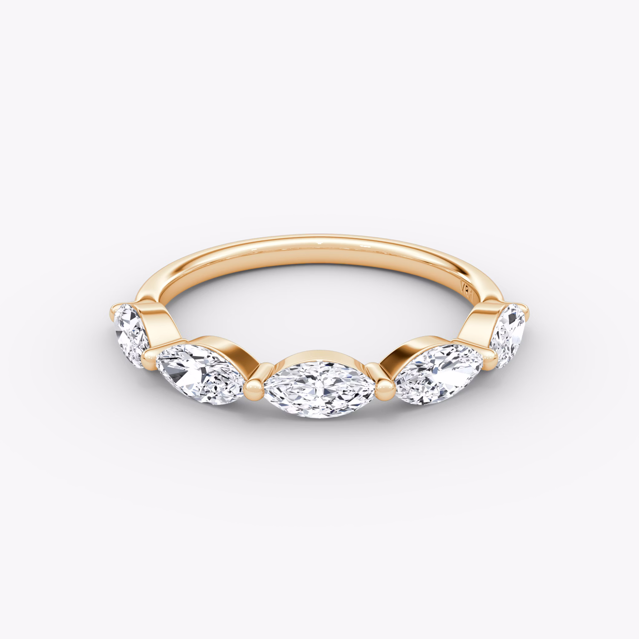 The Single Shared Prong Marquise Band | Marquise | 14k | Rose Gold