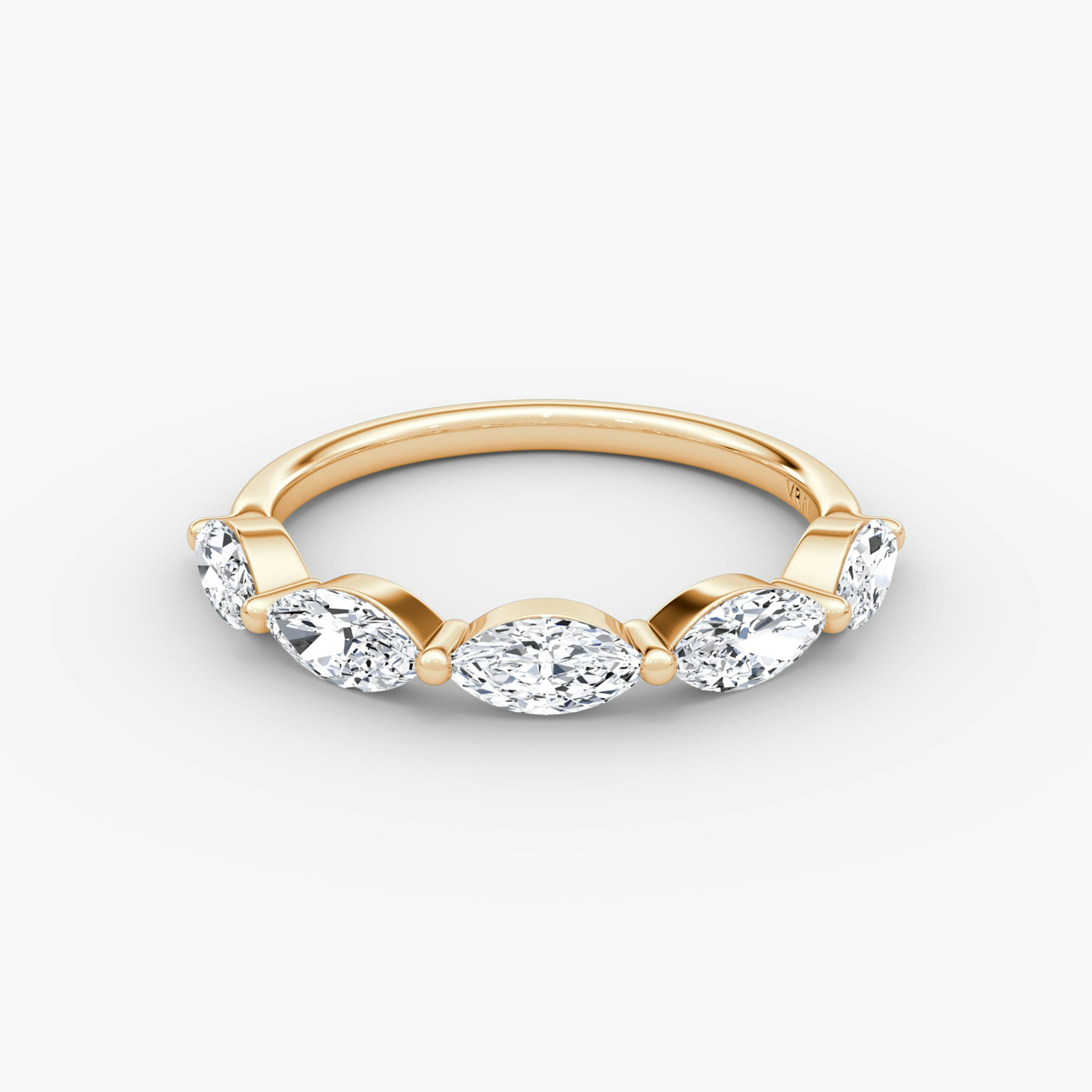The Single Shared Prong Marquise Band | Marquise | 14k | Rose Gold