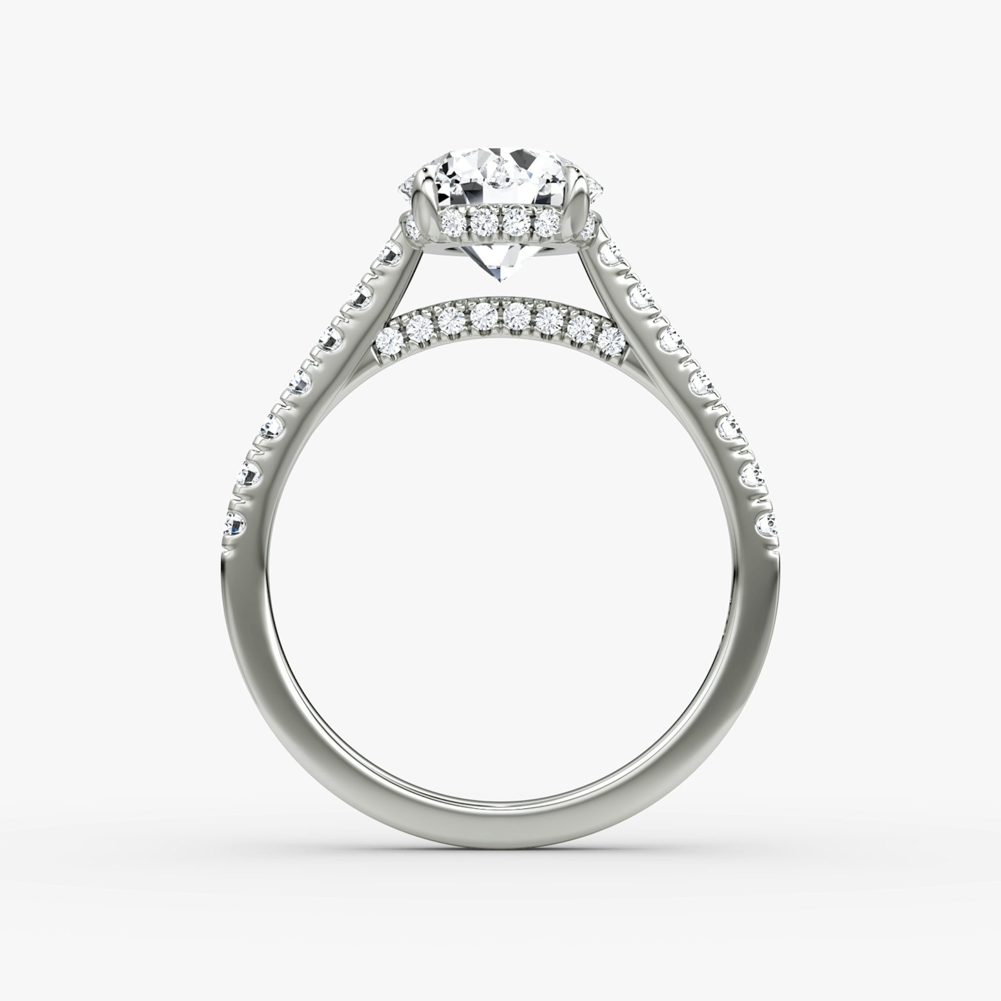 Pavé Bridge | Rund | Platin | bandAccent: Mit Pavé-Besatz | caratWeight: 1.5ct | diamondOrientation: vertical