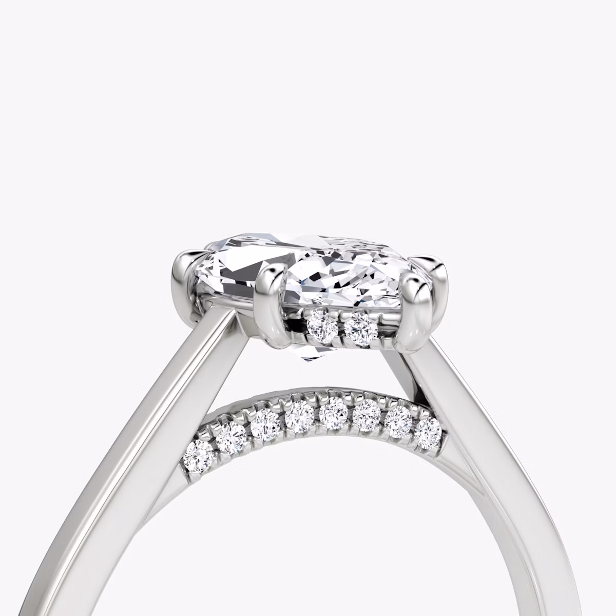 The Pavé Bridge | Marquise | Platinum | bandAccent: Plain | diamondOrientation: vertical | caratWeight: other