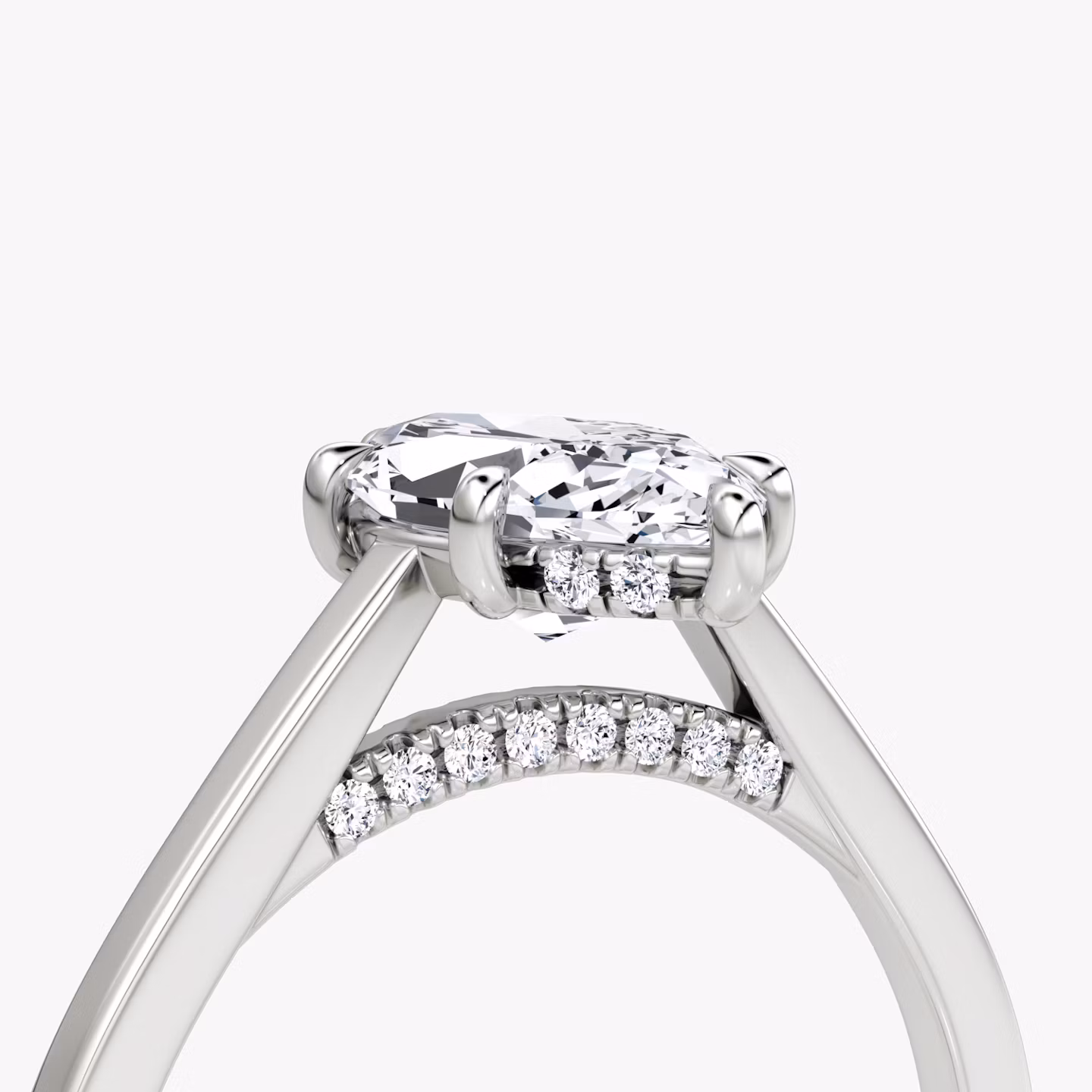 The Pavé Bridge | Marquise | Platinum | bandAccent: Plain | diamondOrientation: vertical | caratWeight: other