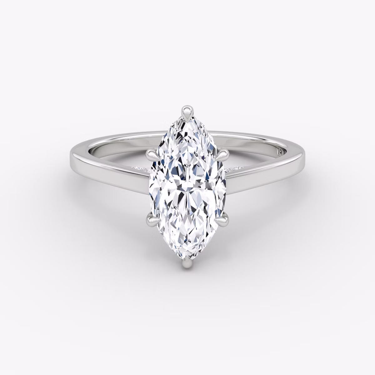 The Pavé Bridge | Marquise | Platinum | bandAccent: Plain | diamondOrientation: vertical | caratWeight: other
