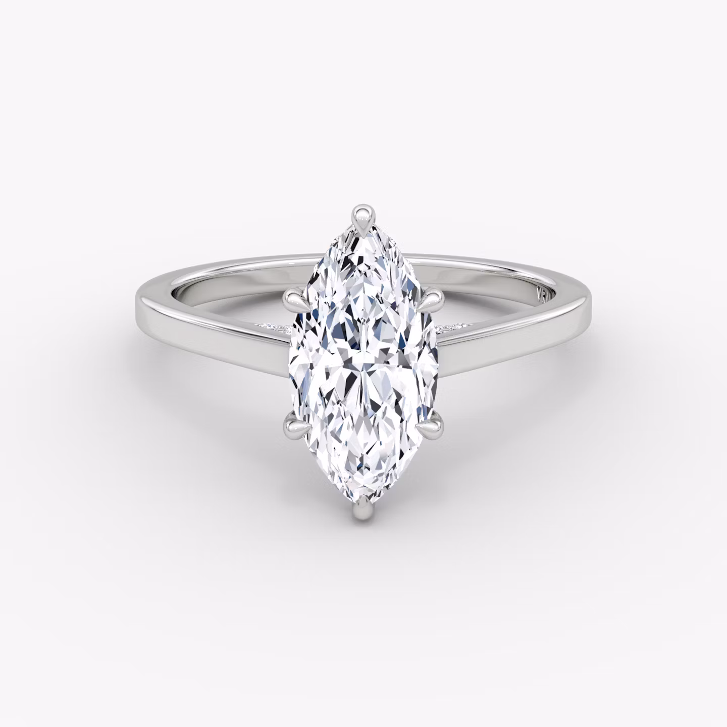 The Pavé Bridge | Marquise | Platinum | bandAccent: Plain | diamondOrientation: vertical | caratWeight: other