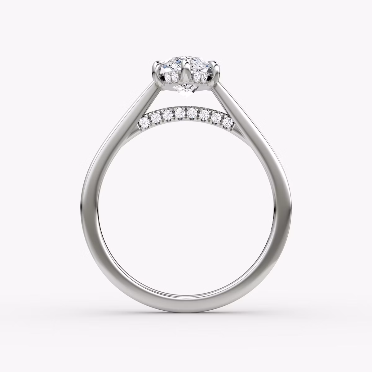 The Pavé Bridge | Marquise | Platinum | bandAccent: Plain | diamondOrientation: vertical | caratWeight: other