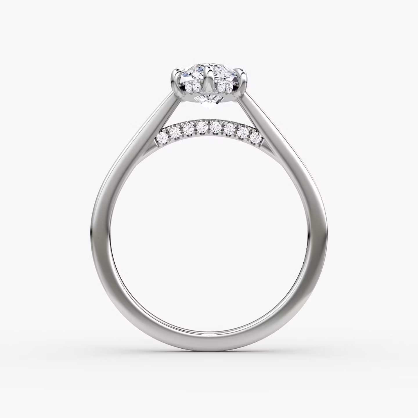 The Pavé Bridge | Marquise | Platinum | bandAccent: Plain | diamondOrientation: vertical | caratWeight: other