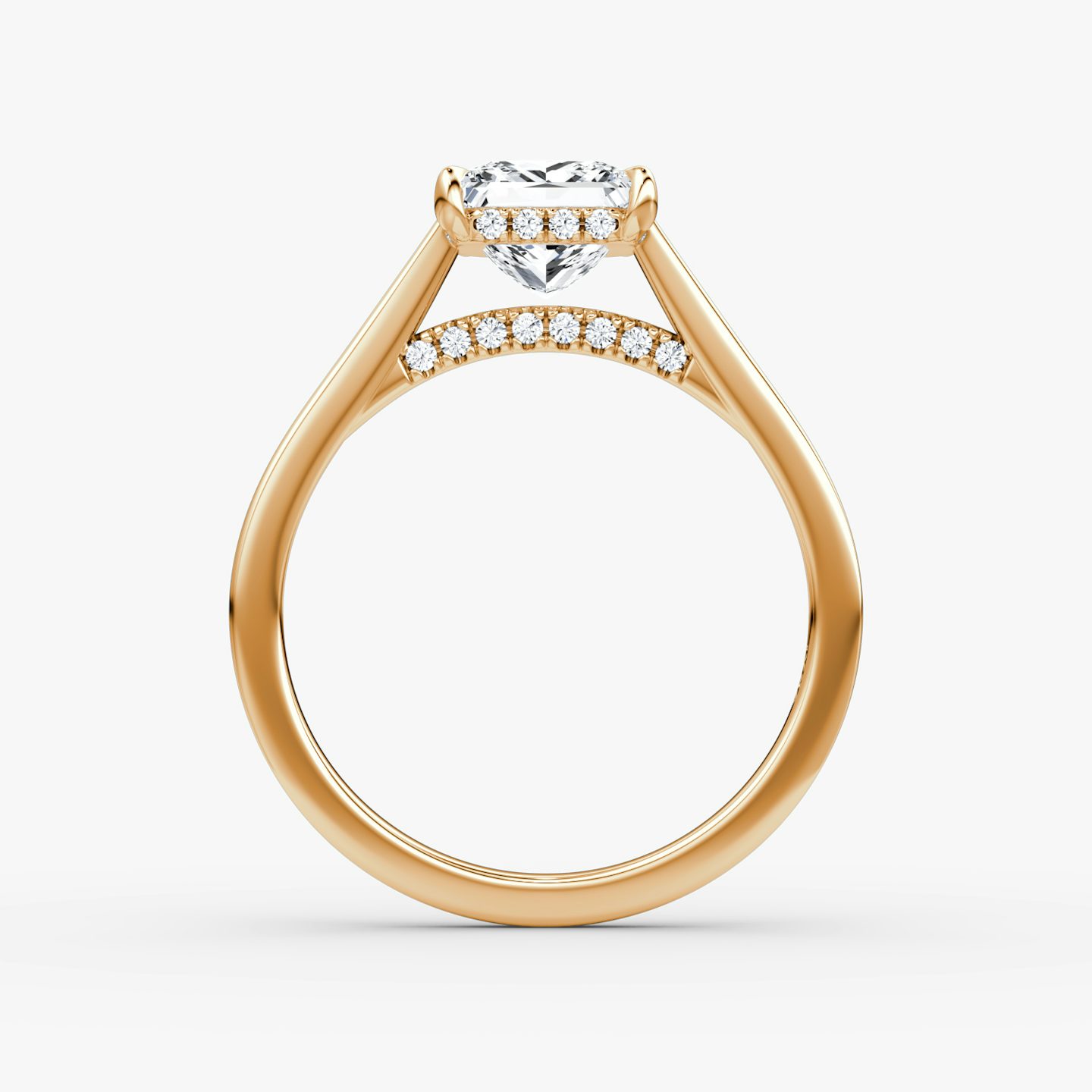 Pavé Bridge | Princess | 14k | Roségold | bandAccent: Ohne Pavé-Besatz | diamondOrientation: vertical | caratWeight: other