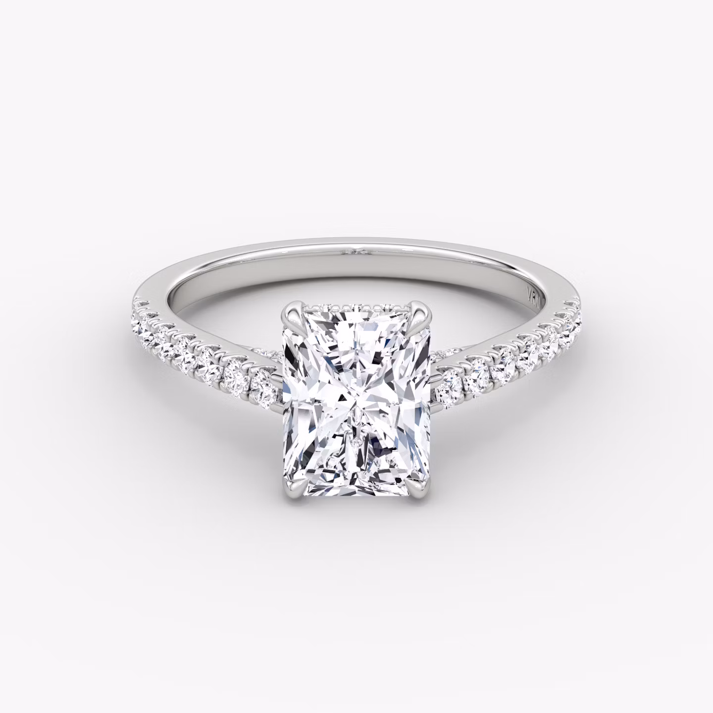 Pavé Bridge | Radiant | Platin | bandAccent: Mit Pavé-Besatz | diamondOrientation: vertical | caratWeight: other