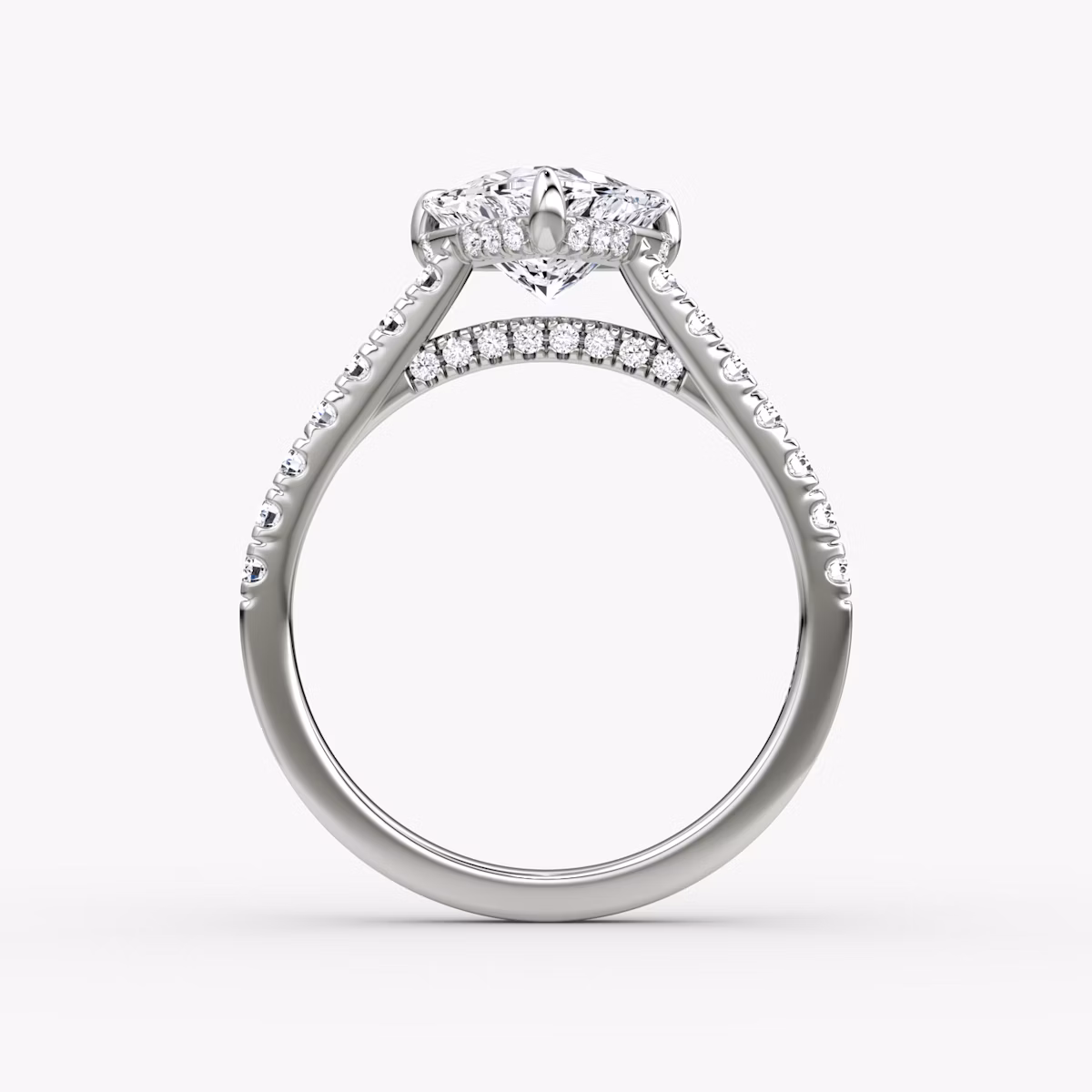 The Pavé Bridge | Trillion | Platinum | bandAccent: Pavé | diamondOrientation: vertical | caratWeight: other