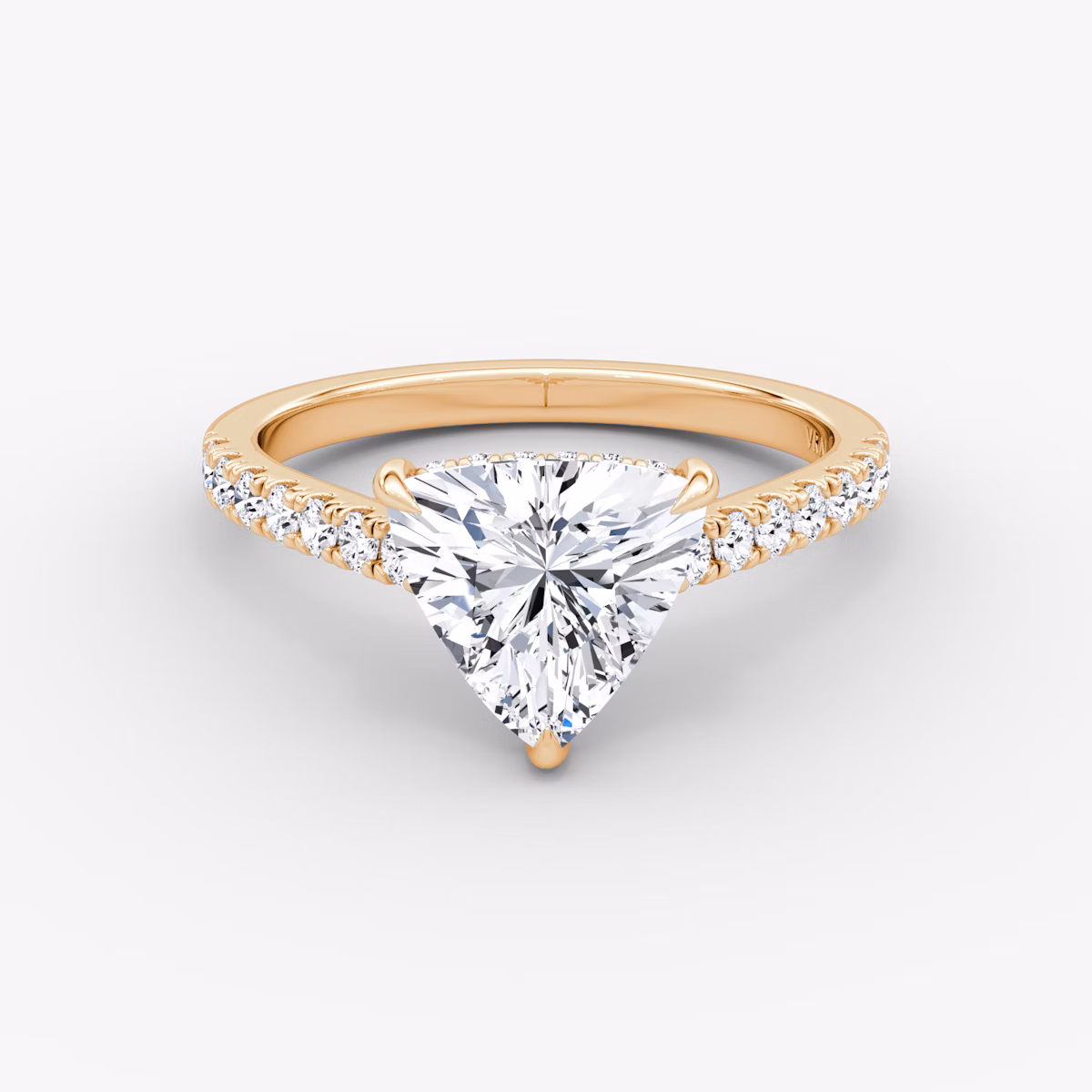 Pavé Bridge | Trillant | 14k | Roségold | bandAccent: Mit Pavé-Besatz | diamondOrientation: vertical | caratWeight: other