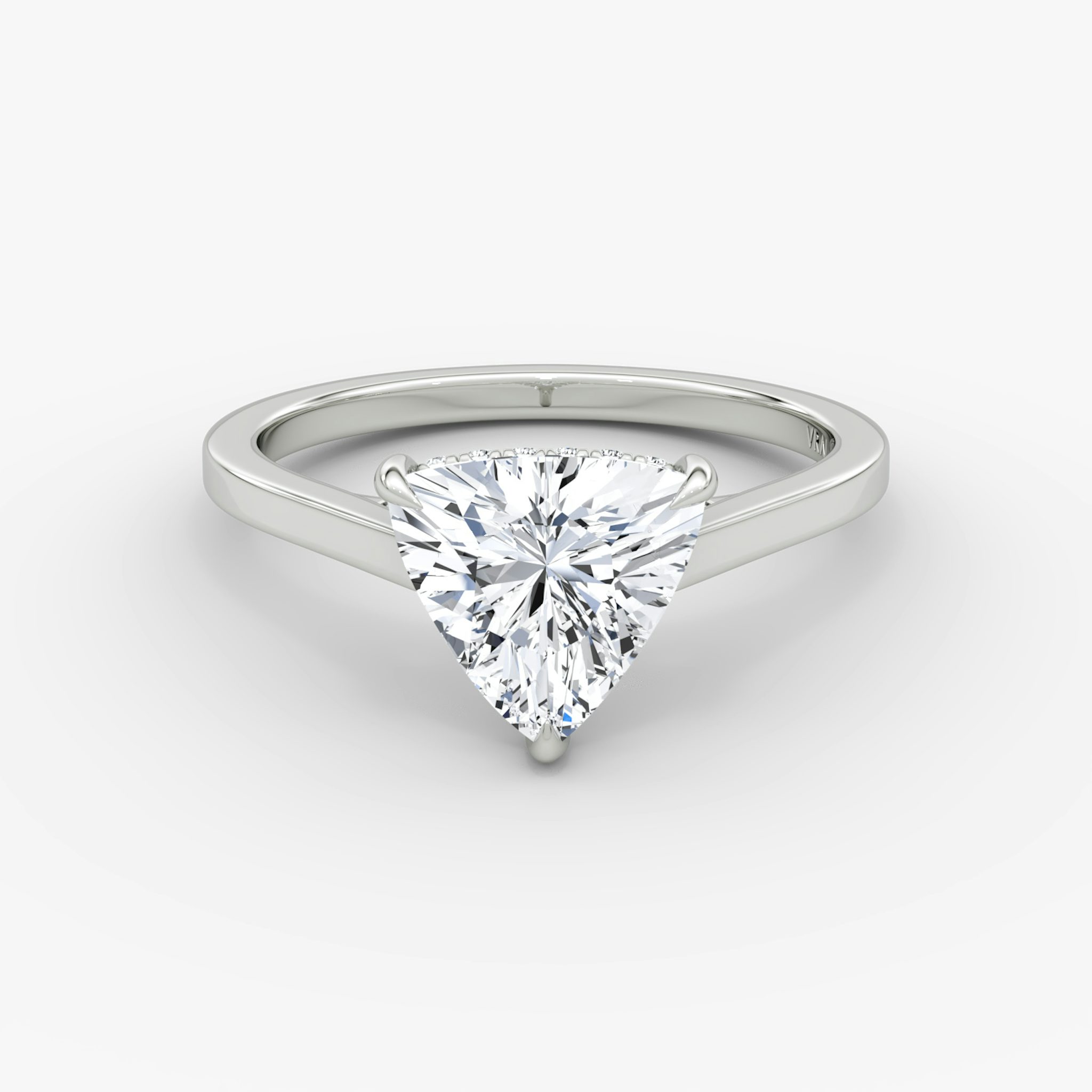 The Pavé Bridge | Trillion | Platinum | bandAccent: Plain | diamondOrientation: vertical | caratWeight: other