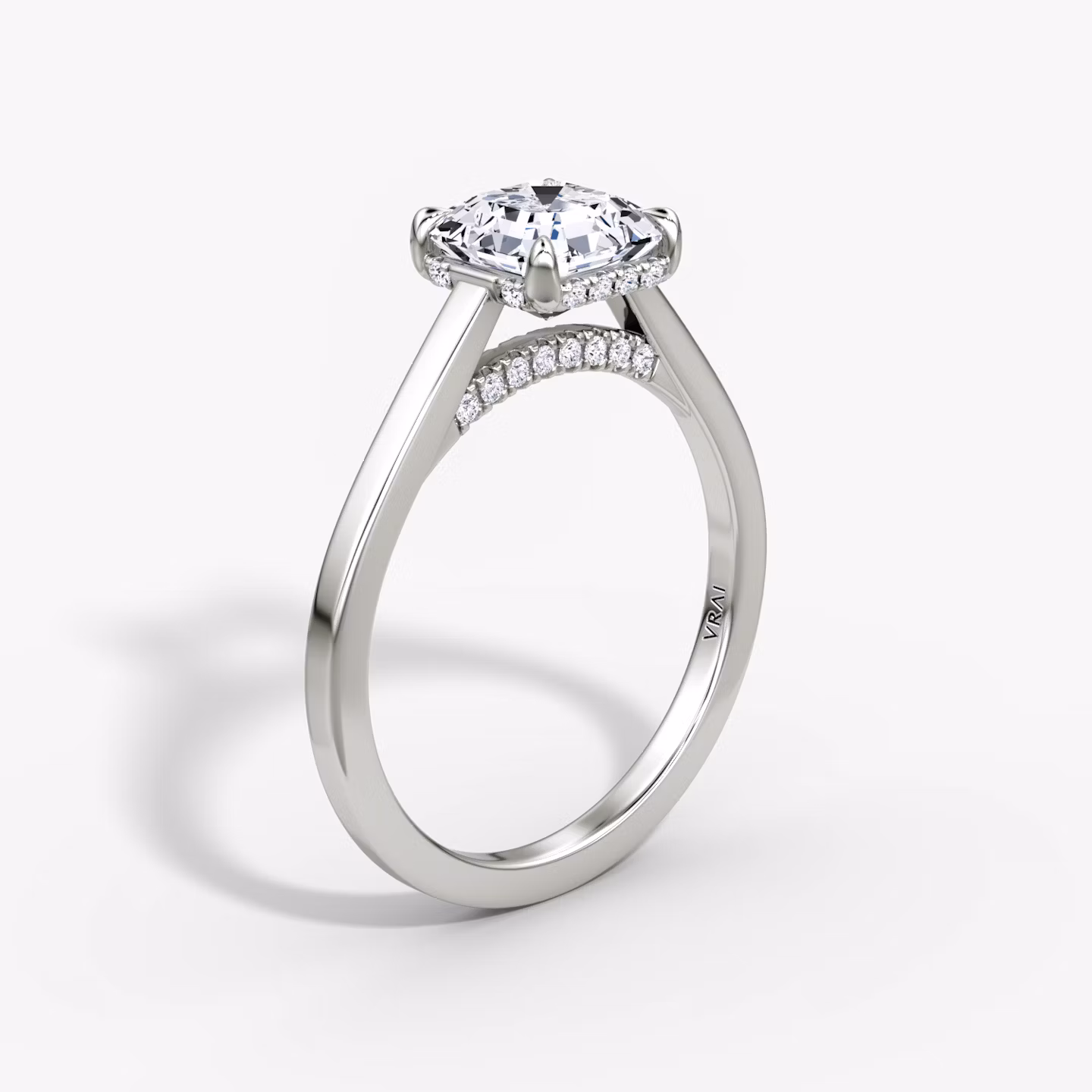 The Pavé Bridge Asscher | White Gold