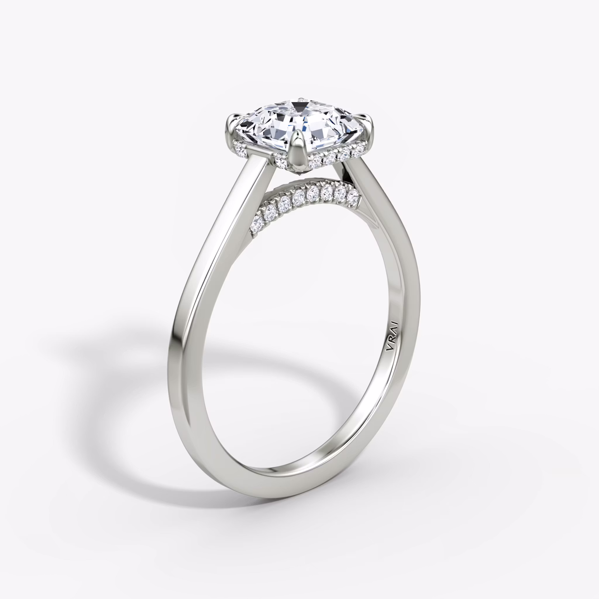 The Pavé Bridge Asscher | White Gold