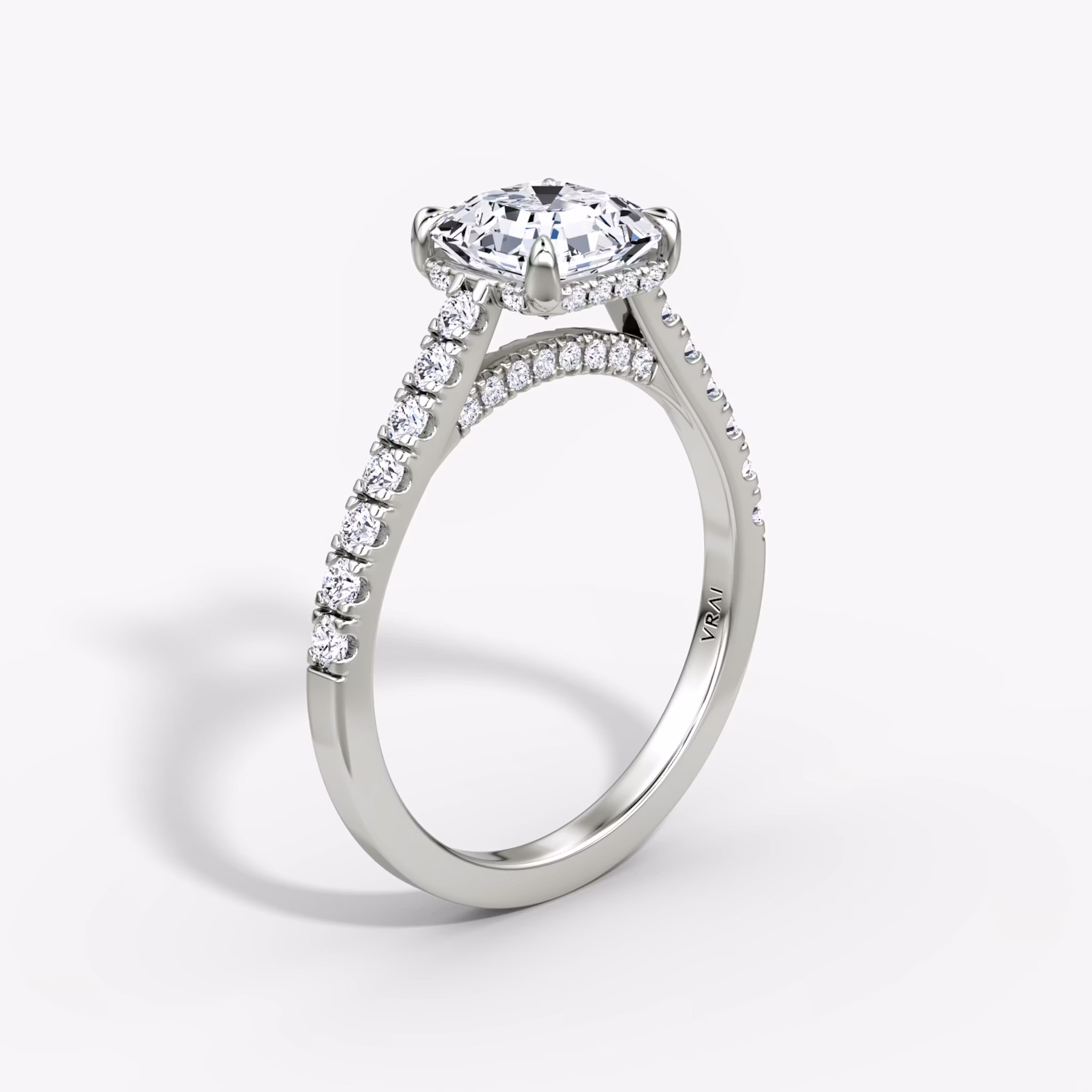 The Pavé Bridge Asscher | White Gold