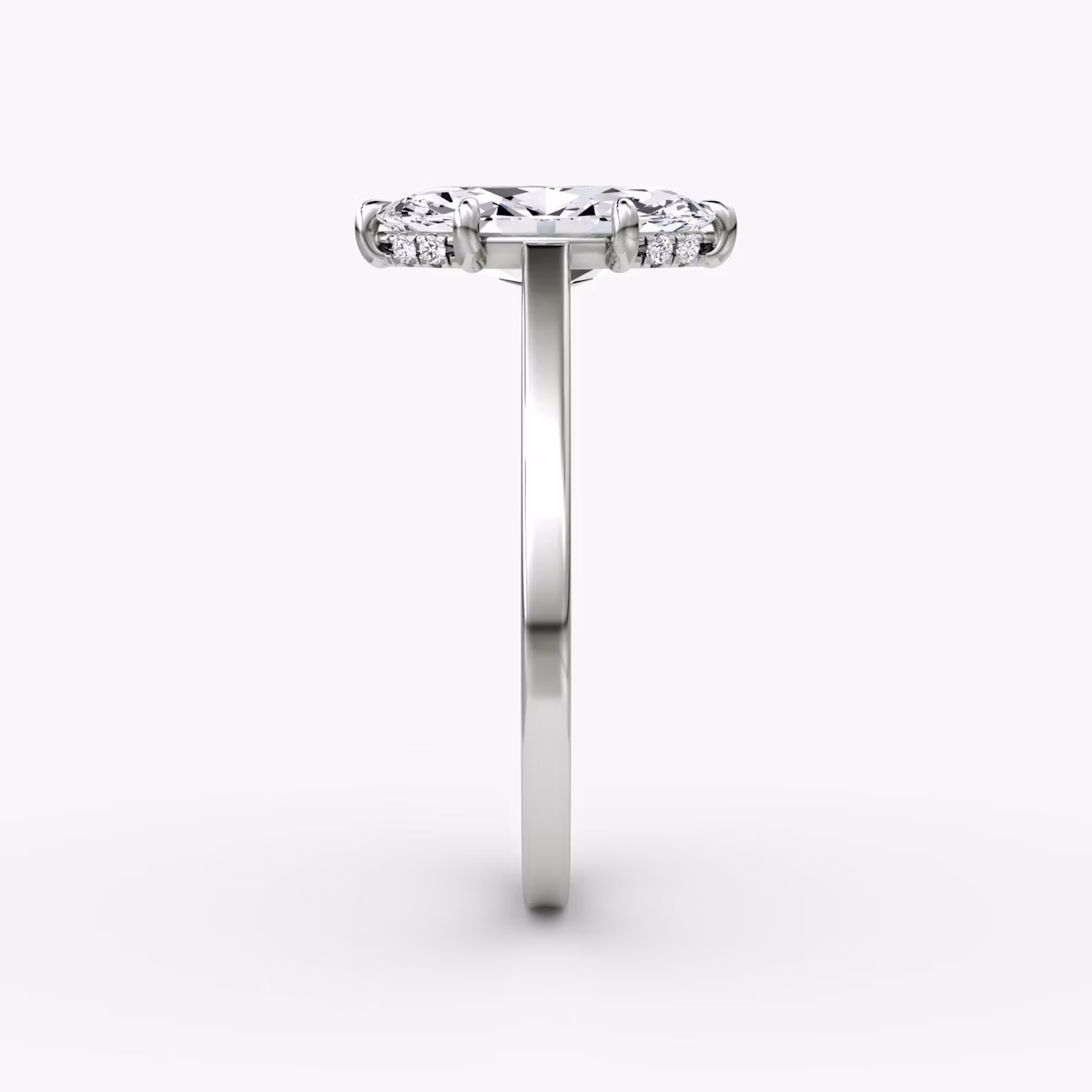 The Pavé Bridge | Marquise | Platinum | bandAccent: Plain | diamondOrientation: vertical | caratWeight: other