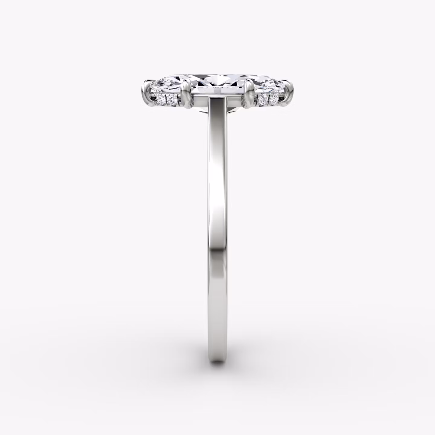 The Pavé Bridge | Marquise | Platinum | bandAccent: Plain | diamondOrientation: vertical | caratWeight: other