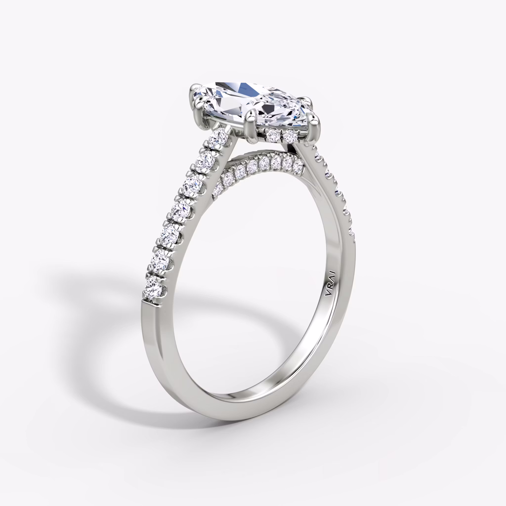 Pavé Bridge Marquise | Platinum