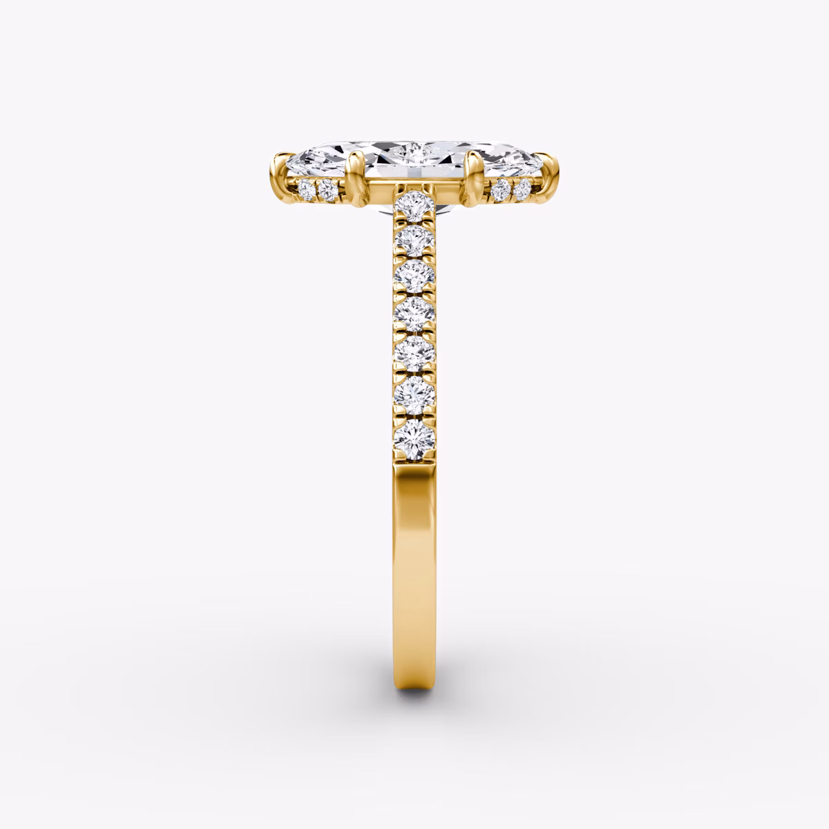 The Pavé Bridge | Marquise | 18k | Yellow Gold | bandAccent: Pavé | diamondOrientation: vertical | caratWeight: other