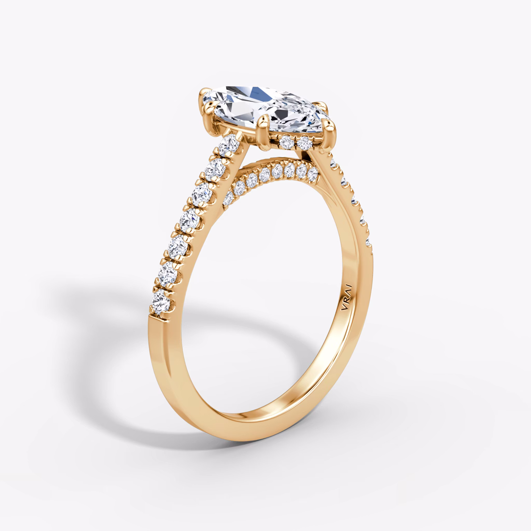 The Pavé Bridge Marquise | Rose Gold