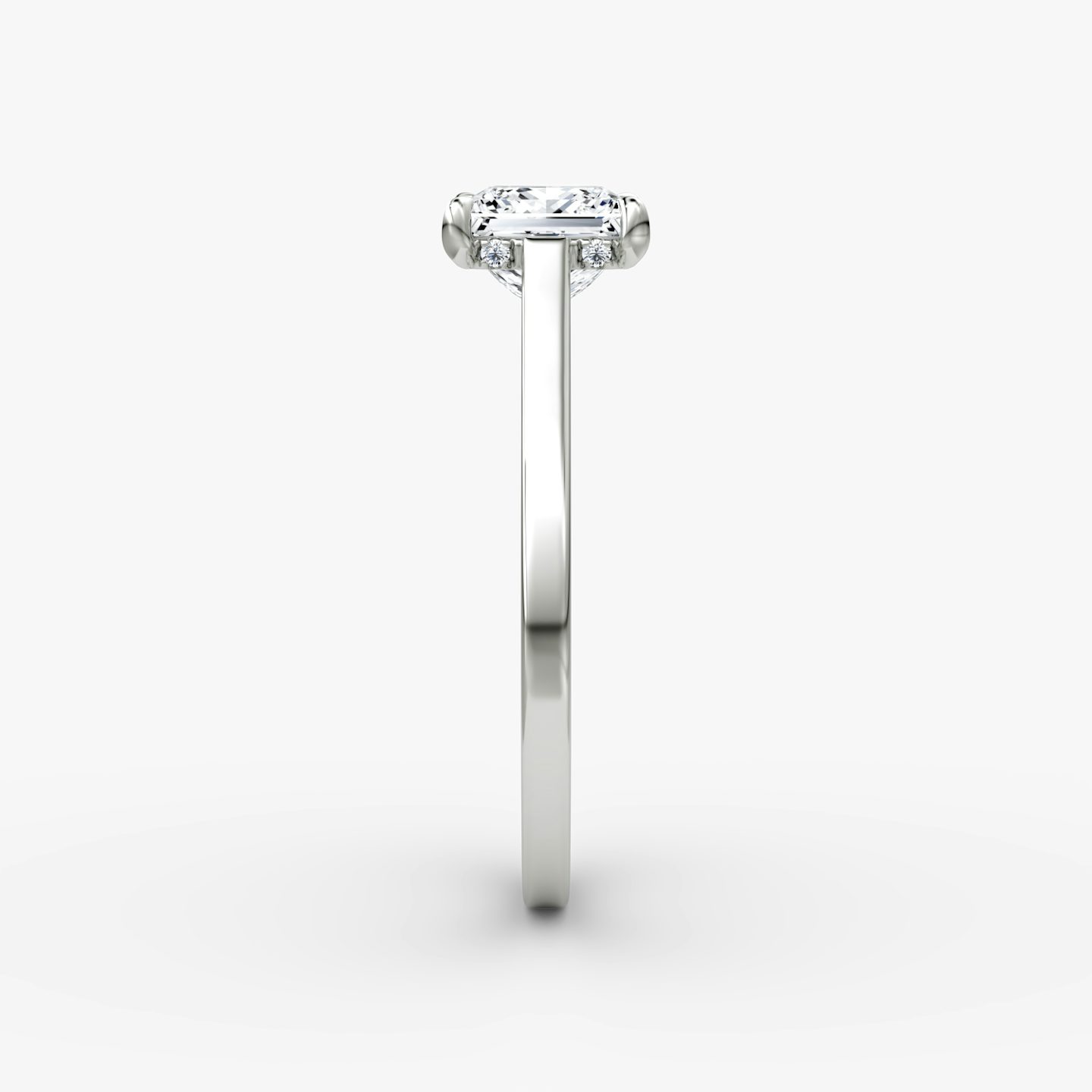The Pavé Bridge | Princess | Platinum | bandAccent: Plain | diamondOrientation: vertical | caratWeight: other