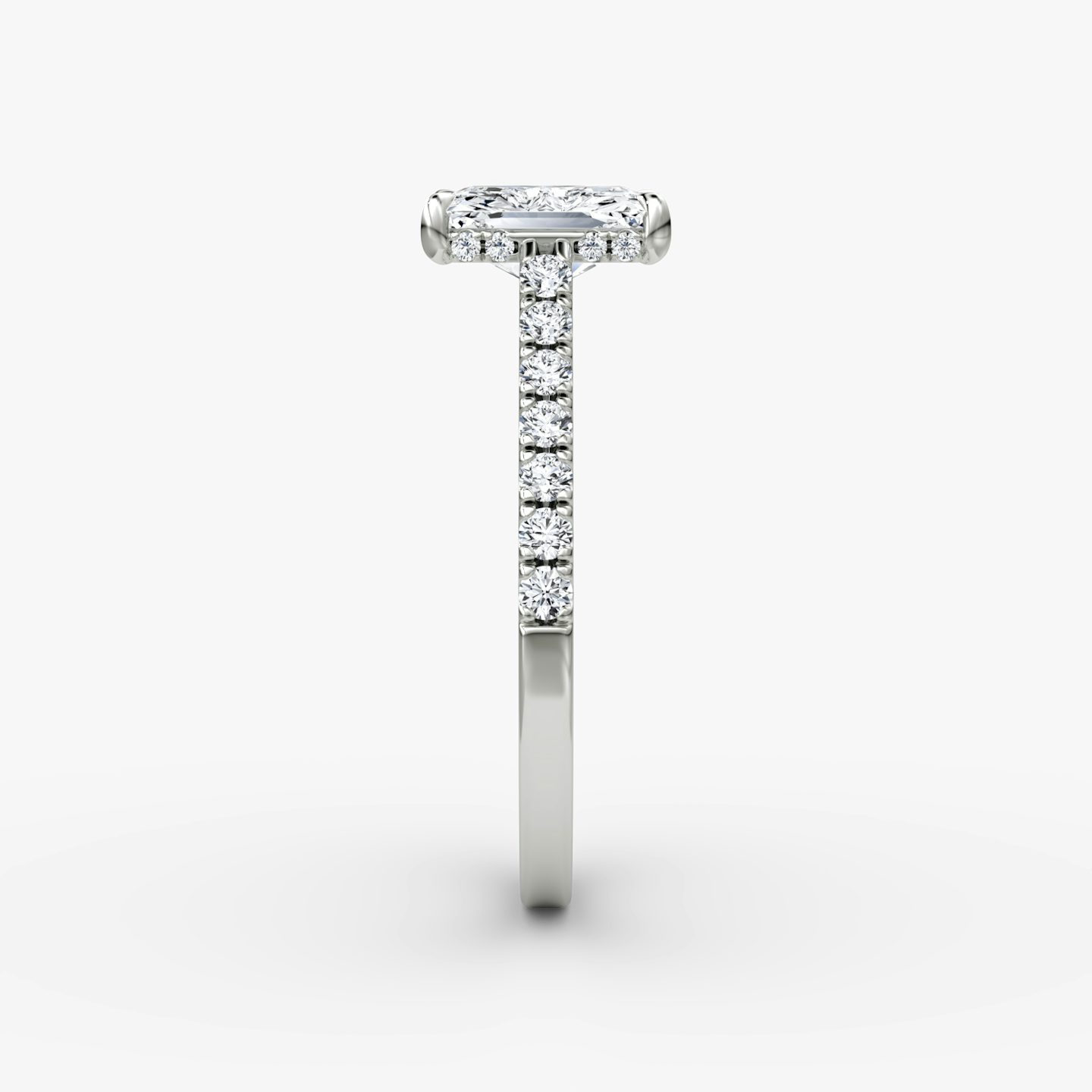 Pavé Bridge | Radiant | Platin | bandAccent: Mit Pavé-Besatz | diamondOrientation: vertical | caratWeight: other