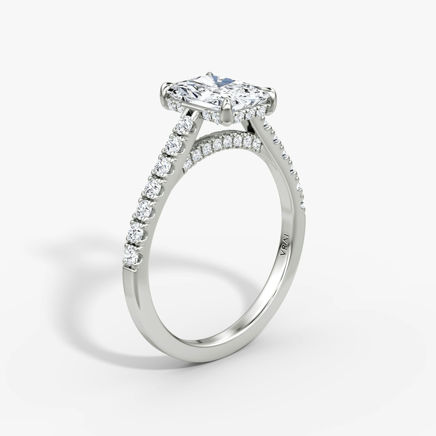 Pavé Bridge | Radiant | Platin | bandAccent: Mit Pavé-Besatz | diamondOrientation: vertical | caratWeight: other