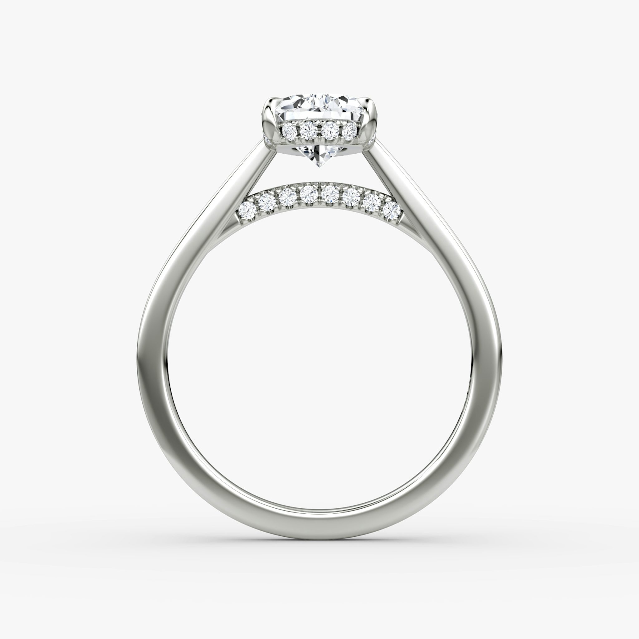 The Pavé Bridge | Pear | Platinum | bandAccent: Plain | diamond: Pear | diamondOrientation: vertical | caratWeight: other