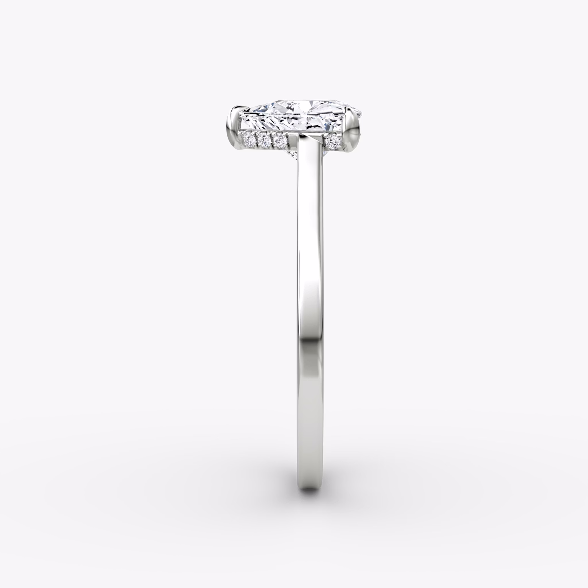 The Pavé Bridge | Trillion | Platinum | bandAccent: Plain | diamondOrientation: vertical | caratWeight: other