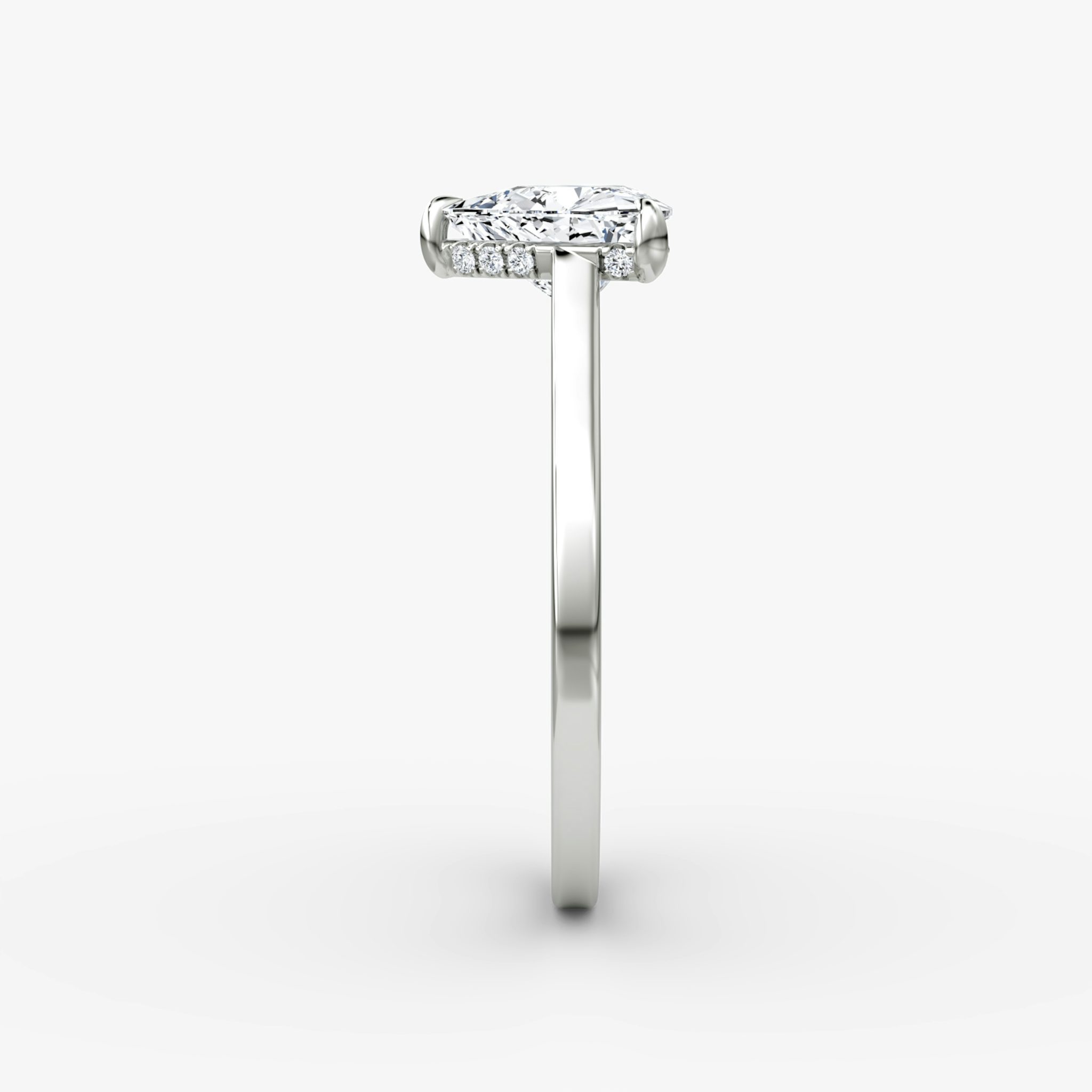 The Pavé Bridge | Trillion | Platinum | bandAccent: Plain | diamondOrientation: vertical | caratWeight: other
