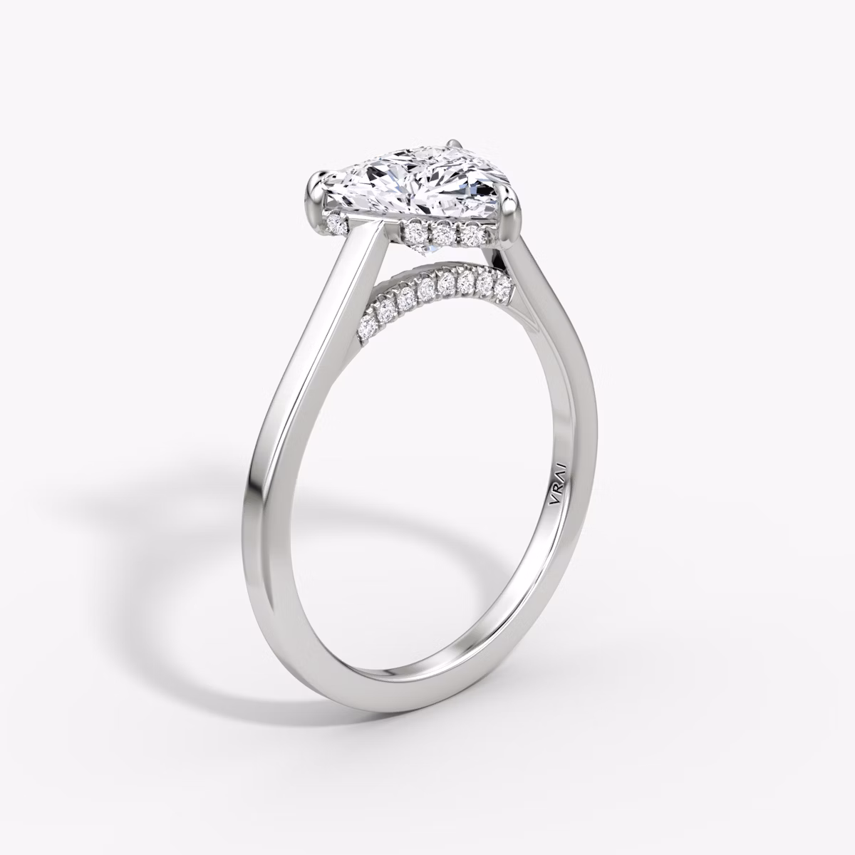 The Pavé Bridge | Trillion | Platinum | bandAccent: Plain | diamondOrientation: vertical | caratWeight: other