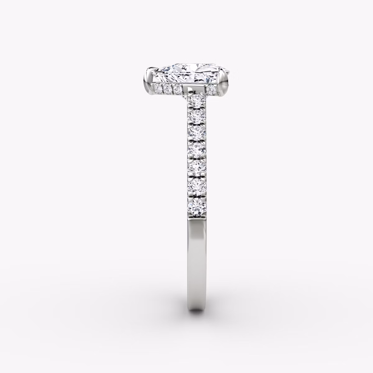 The Pavé Bridge | Trillion | Platinum | bandAccent: Pavé | diamondOrientation: vertical | caratWeight: other