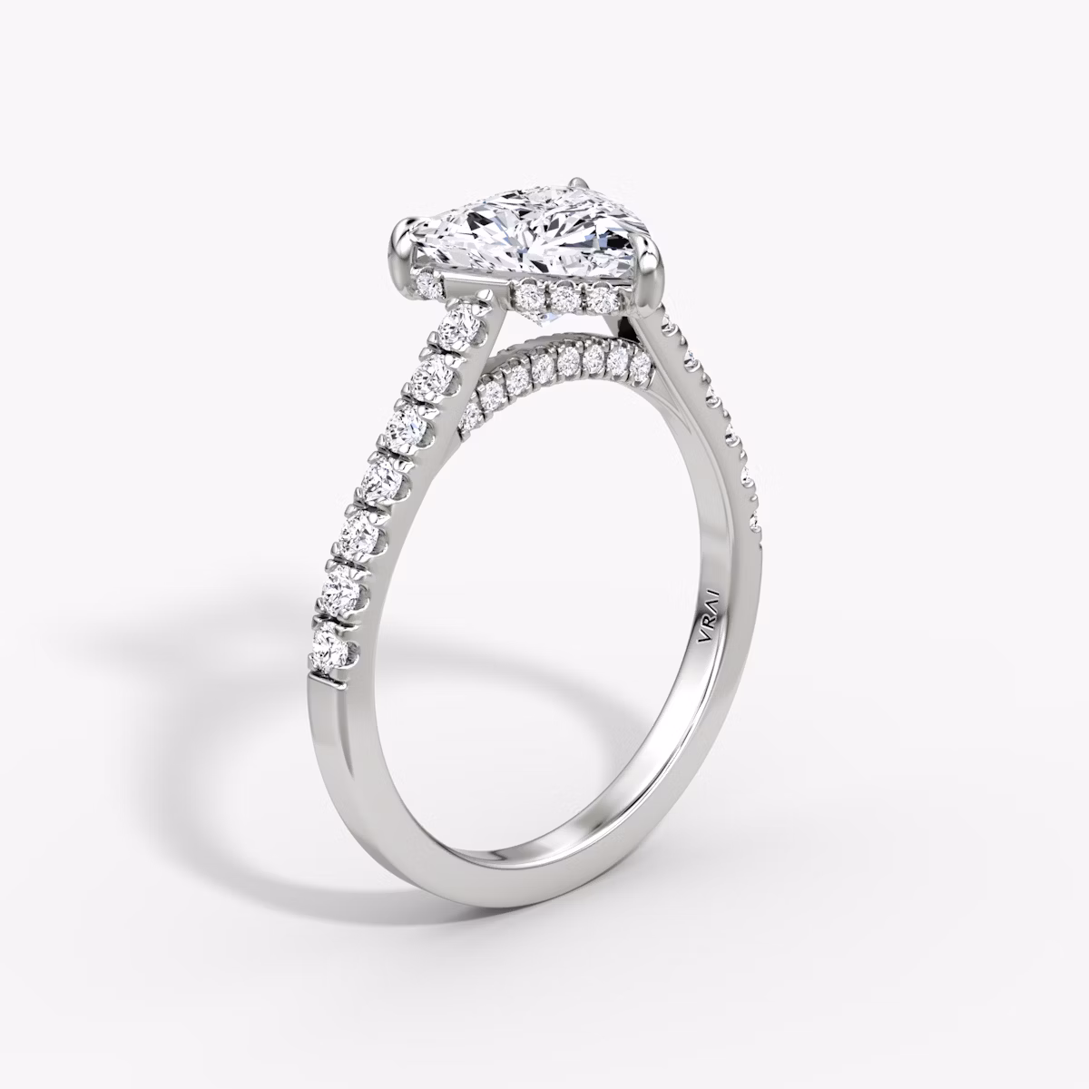 The Pavé Bridge | Trillion | Platinum | bandAccent: Pavé | diamondOrientation: vertical | caratWeight: other